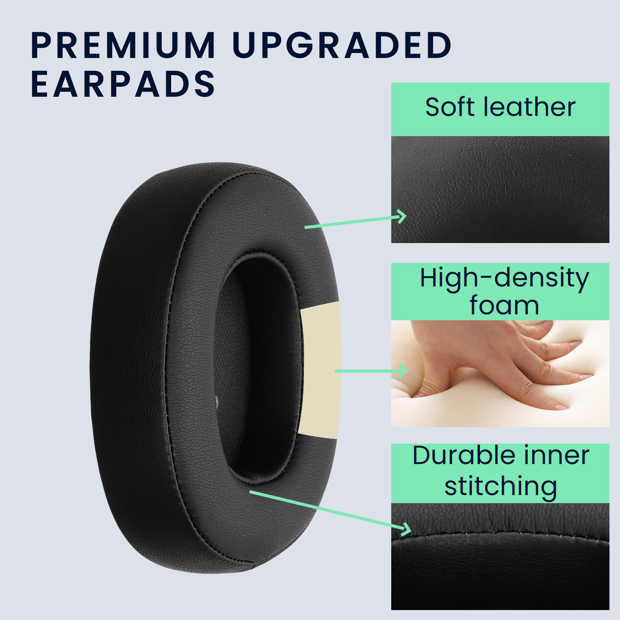 Náušníky kwmobile 2 ks pro JBL Tune T760NC / T750BTNC / T710BT / T700BT - černá