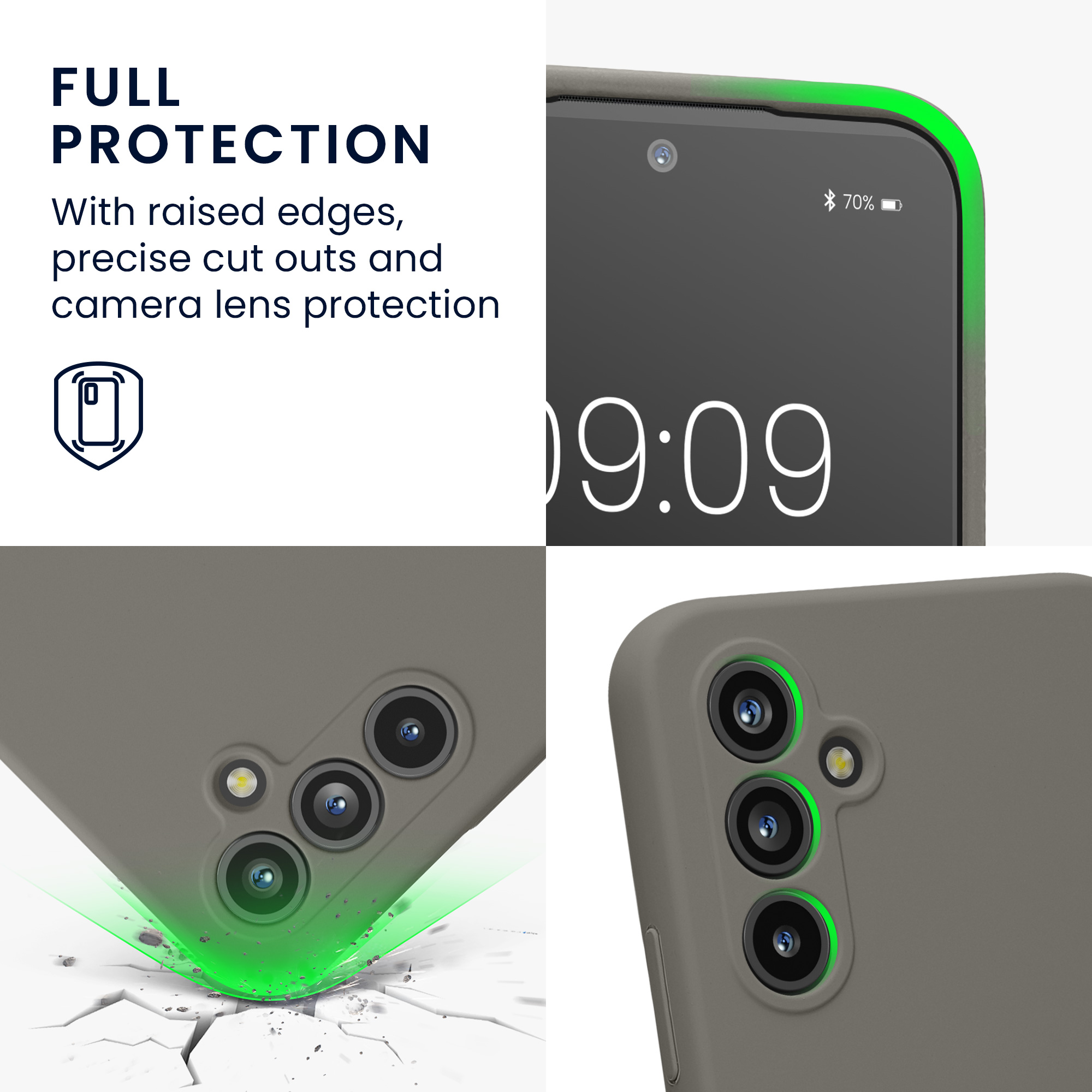 Pouzdro pro Samsung Galaxy A54 5G kwmobile tenké silikonové - šedobéžová