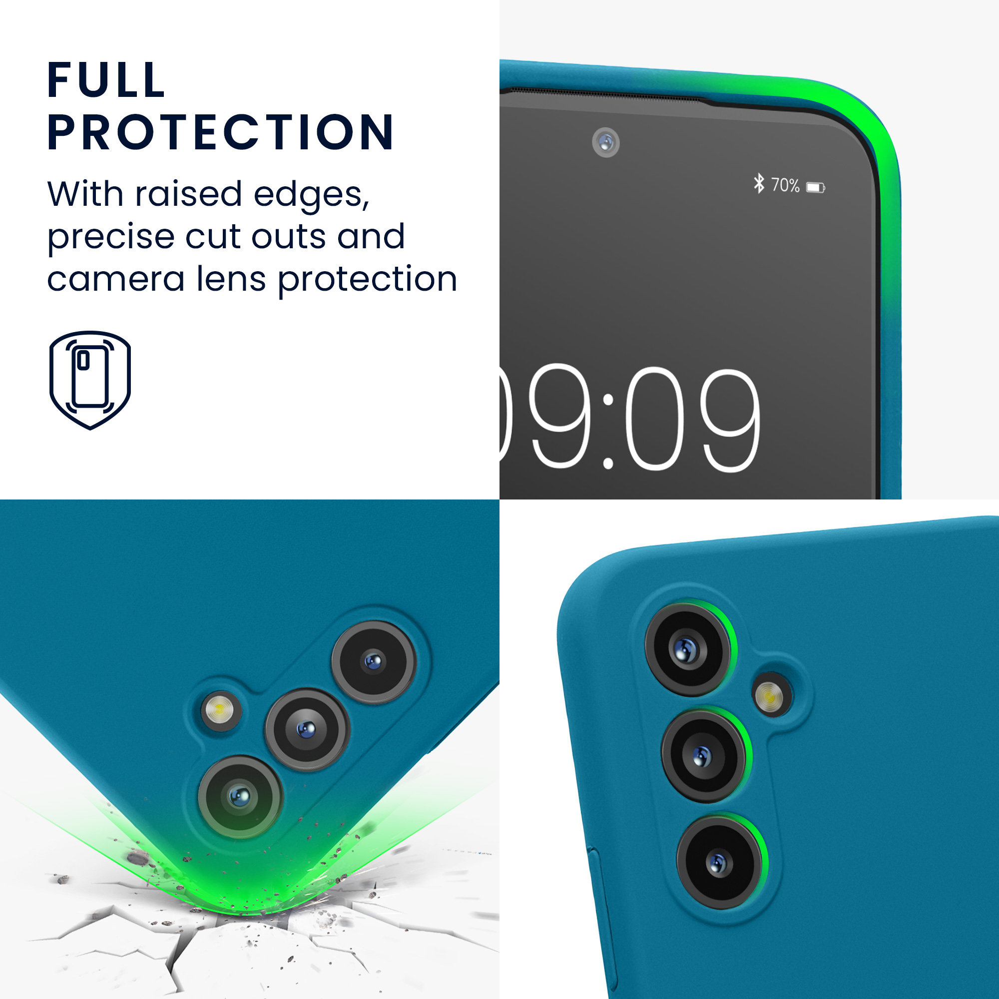 Kryt na mobil Samsung Galaxy A54 5G kwmobile slim matný TPU Modrý útes