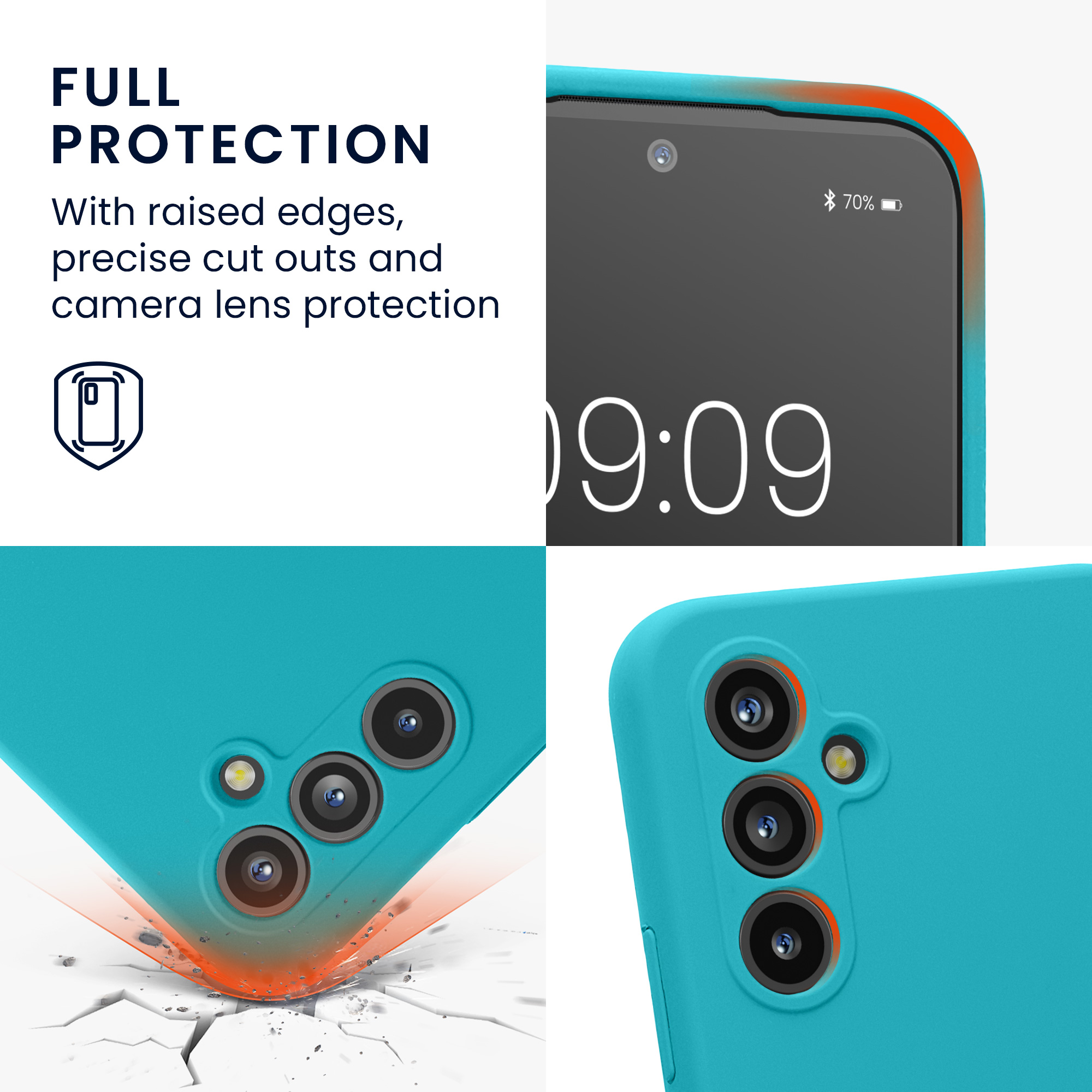 Kryt na mobil Samsung Galaxy A54 5G kwmobile slim matný TPU Chladný ledovec