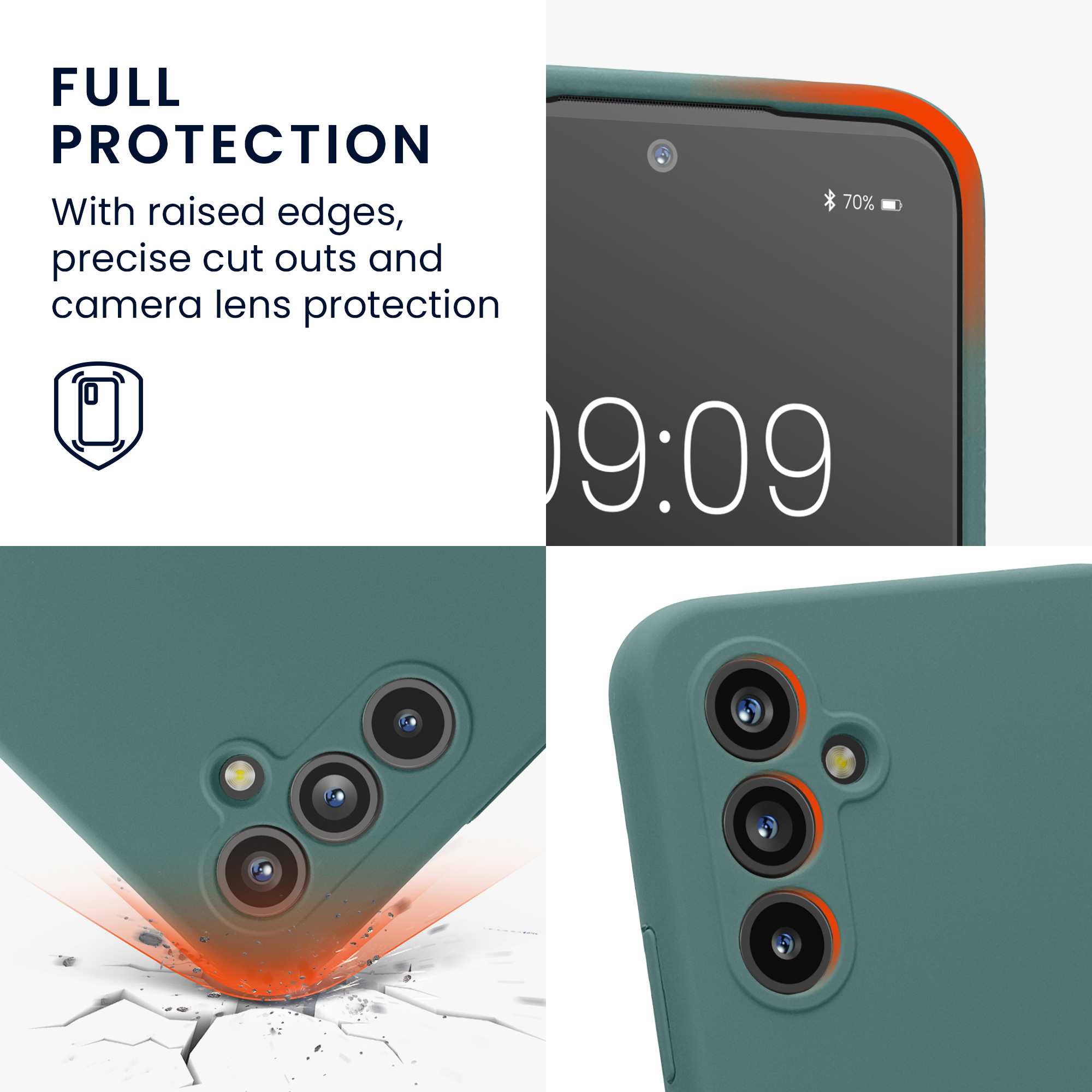 Kryt na mobil Samsung Galaxy A54 5G kwmobile slim matný TPU Arktická noc