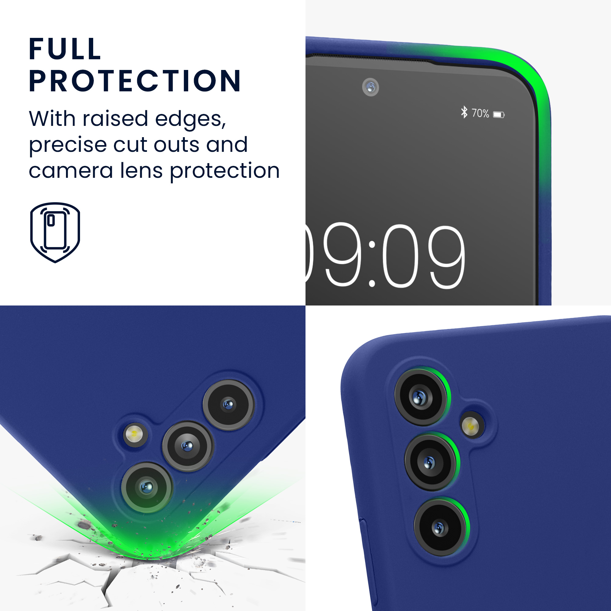 Kryt na mobil Samsung Galaxy A54 5G kwmobile slim matný TPU Modrá fialová