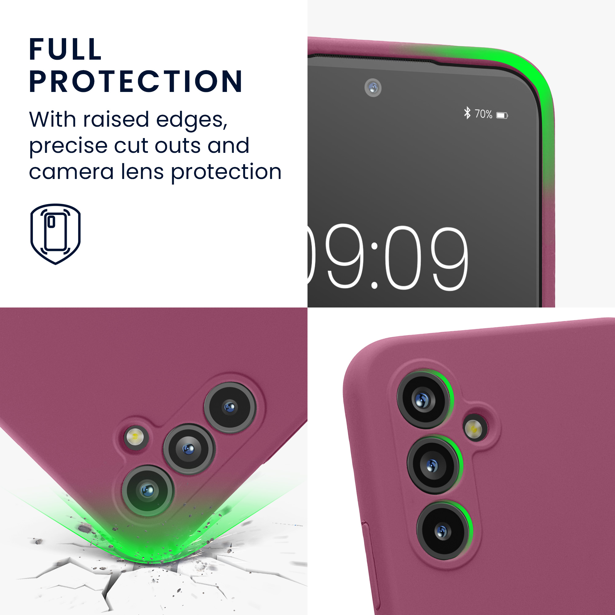 Kryt na mobil Samsung Galaxy A54 5G kwmobile slim matný TPU Orchidejová fialová