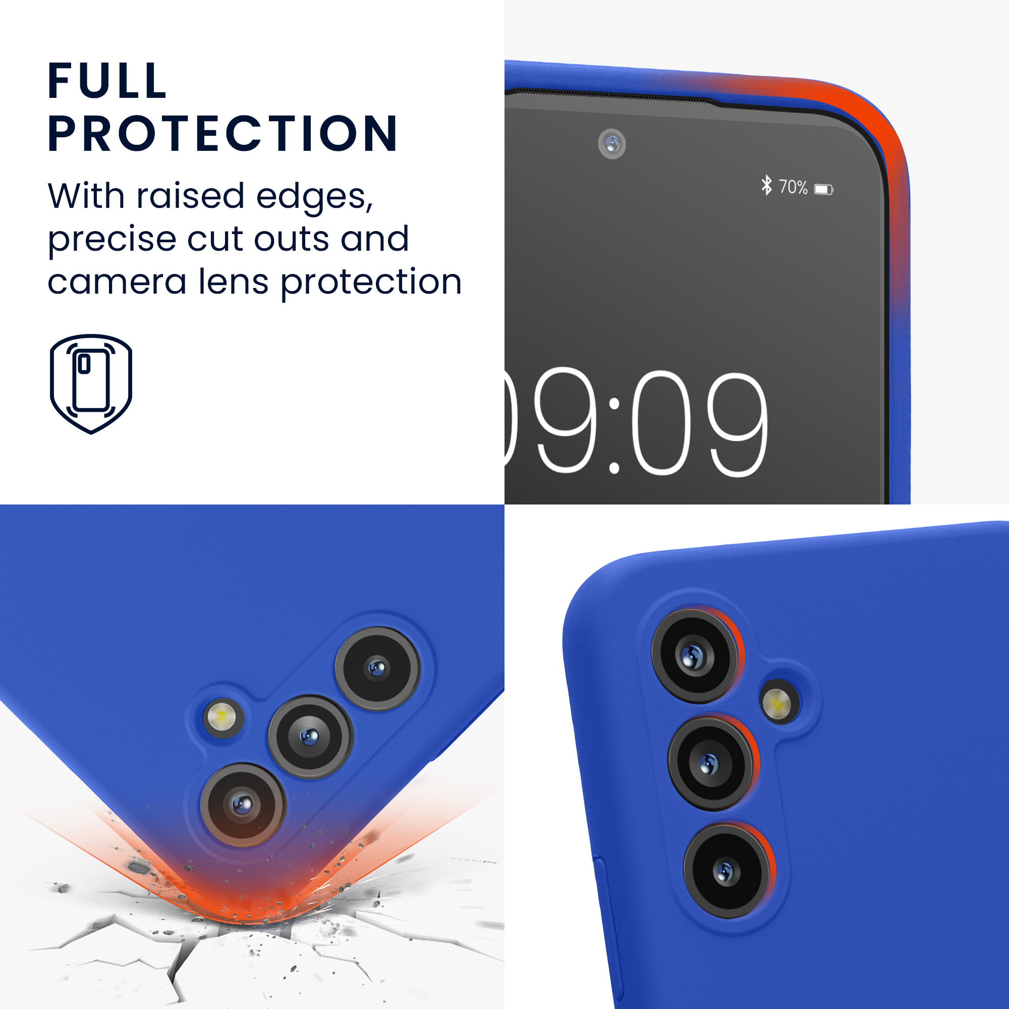 Kryt na mobil Samsung Galaxy A54 5G kwmobile slim matný TPU Baltická modrá
