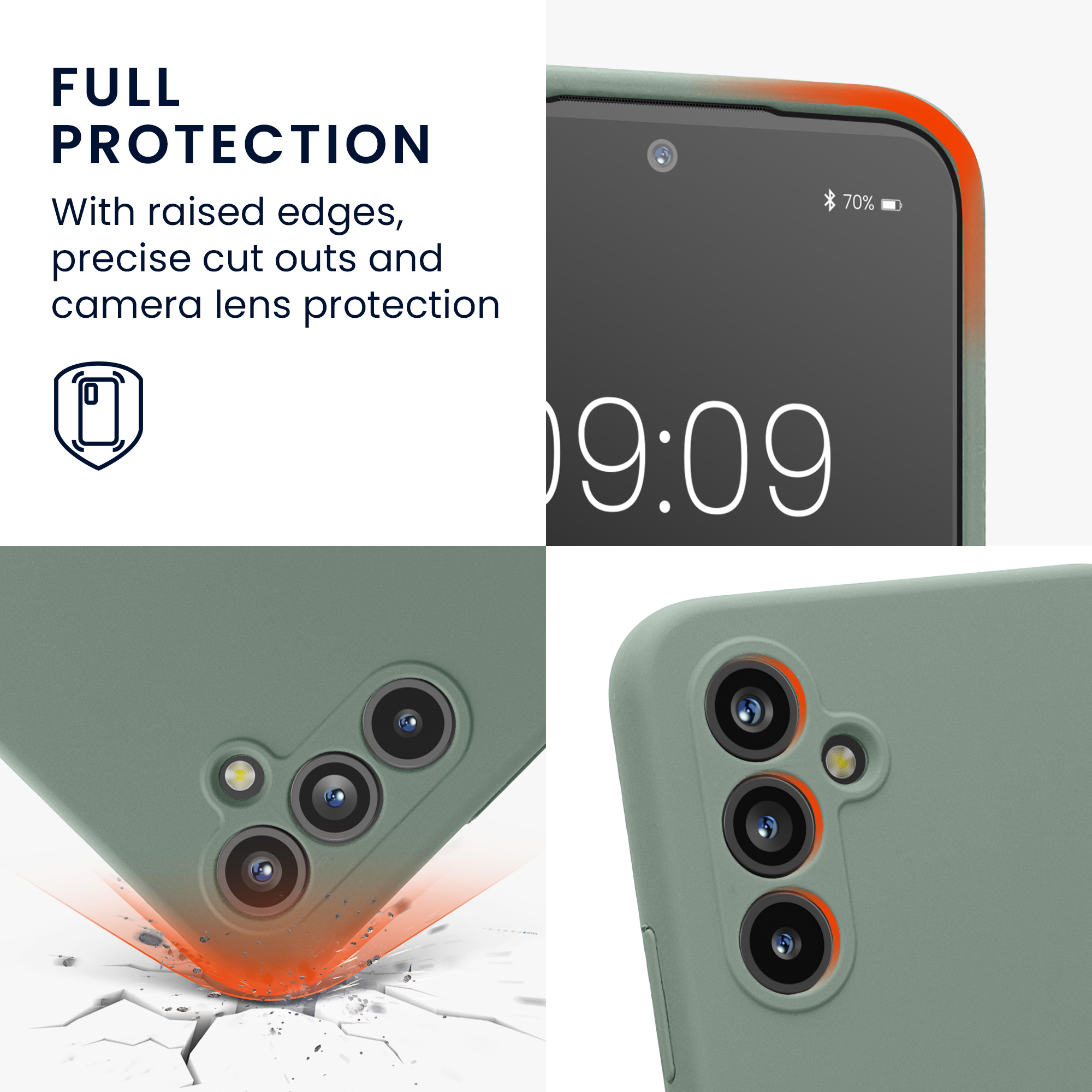 Pouzdro pro Samsung Galaxy A54 5G kwmobile tenké silikonové - světle zelená