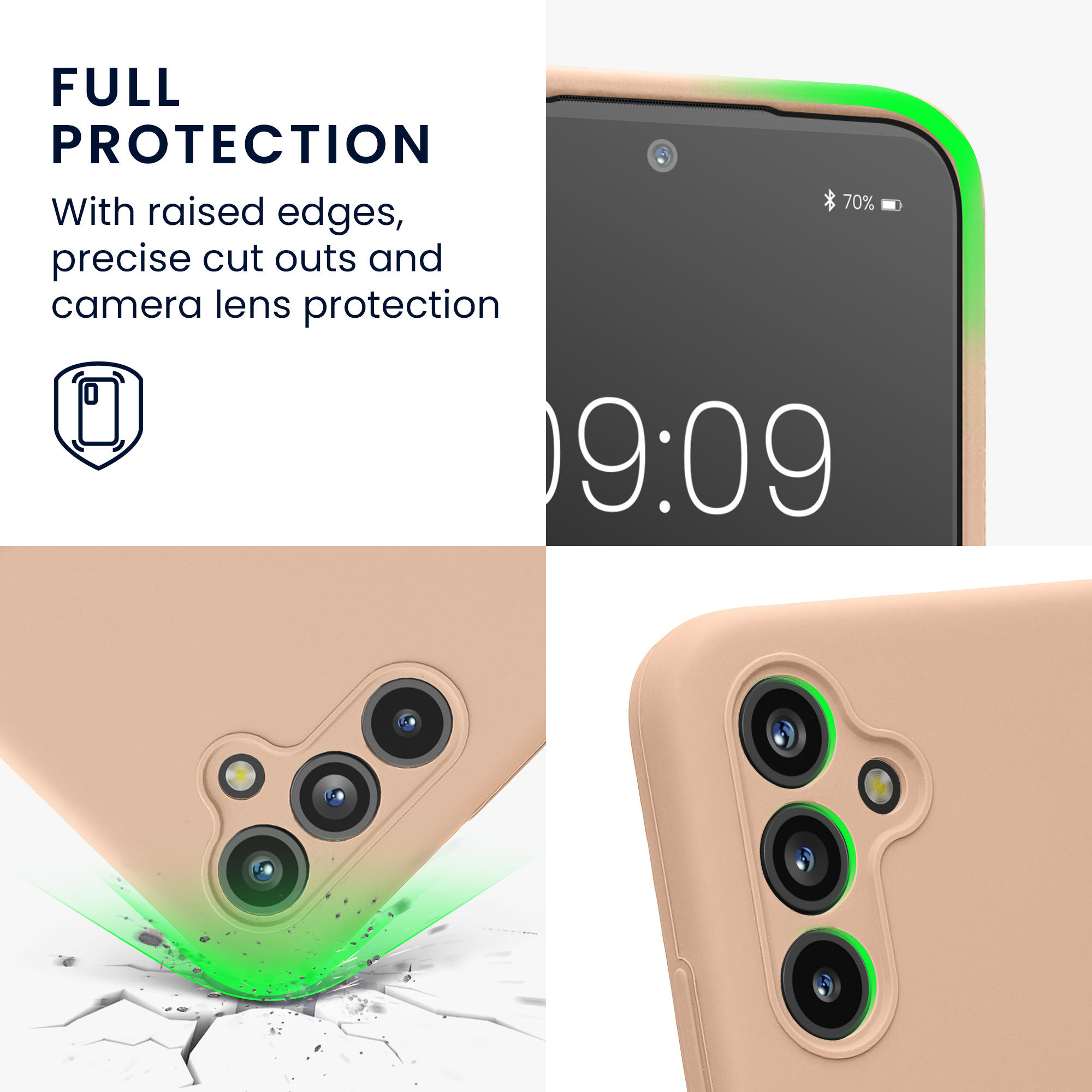 Kryt na mobil Samsung Galaxy A54 5G kwmobile slim matný TPU Pastelová broskvová