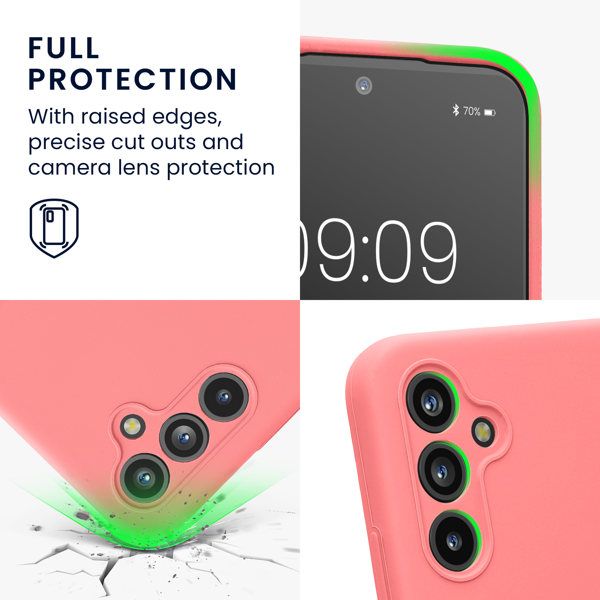 Kryt na mobil Samsung Galaxy A54 5G kwmobile slim matný TPU Pastelová korálová