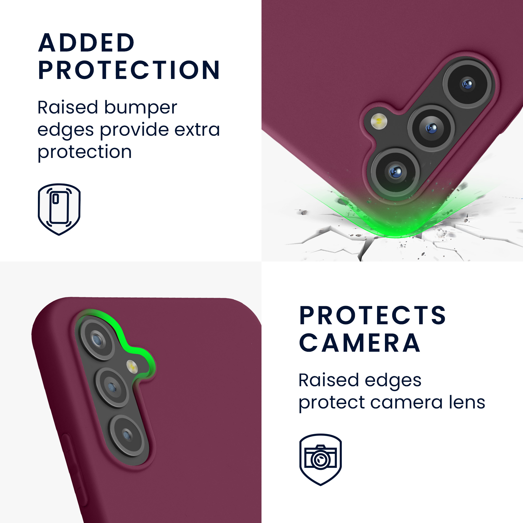 Kryt na mobil Samsung Galaxy A54 5G kwmobile TPU Bordeaux fialová