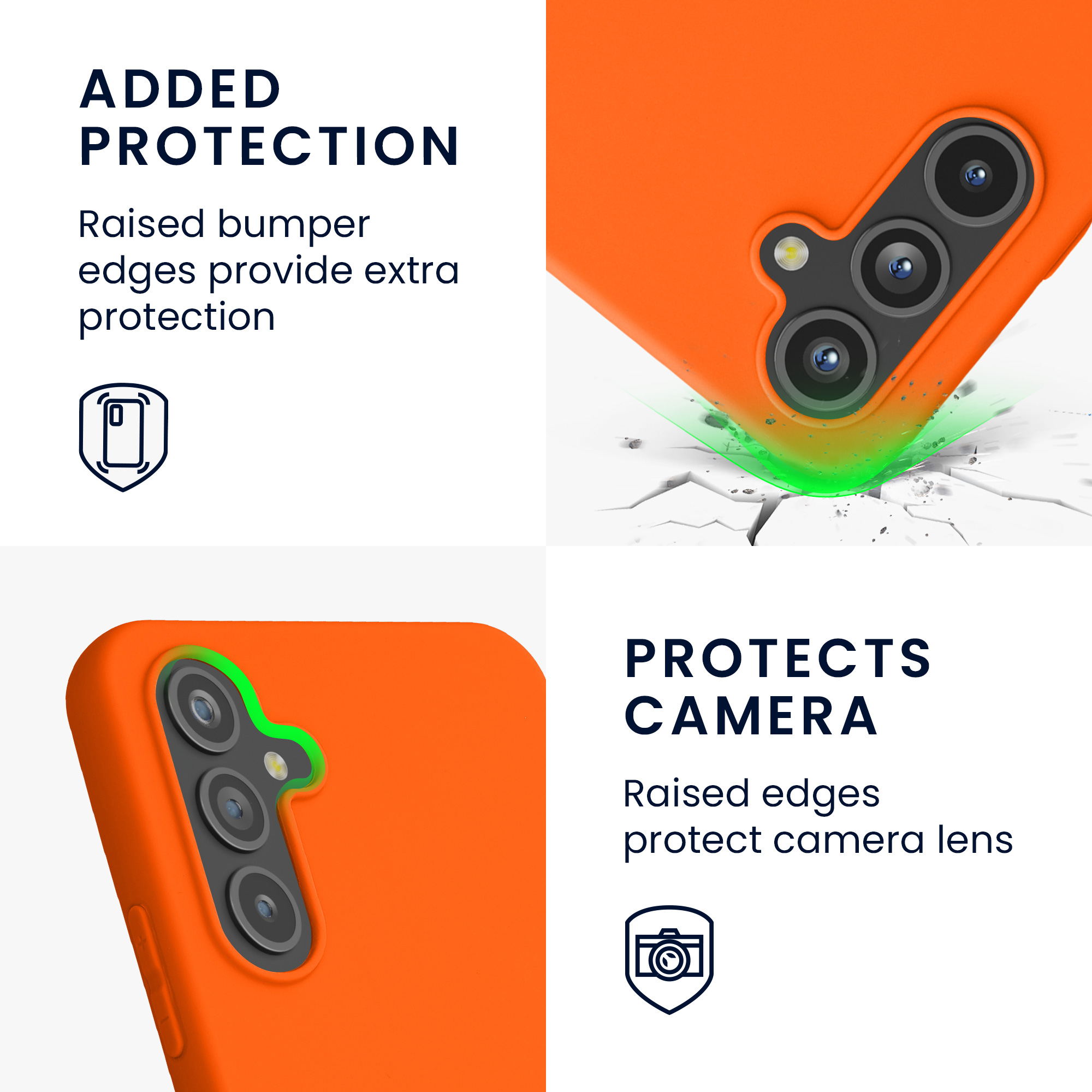 Kryt na mobil Samsung Galaxy A54 5G kwmobile TPU Neonová oranžová