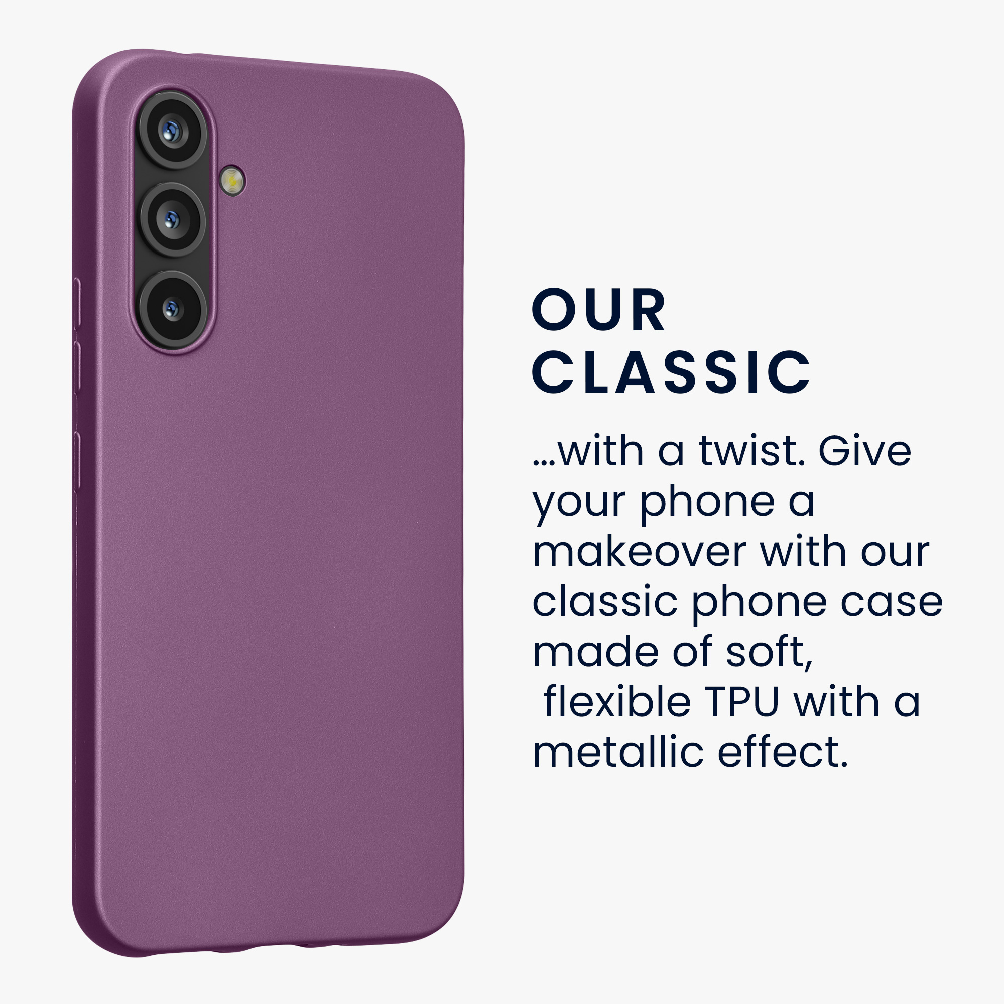 Kryt na mobil Samsung Galaxy A54 5G kwmobile TPU metalický Metalická levandulová