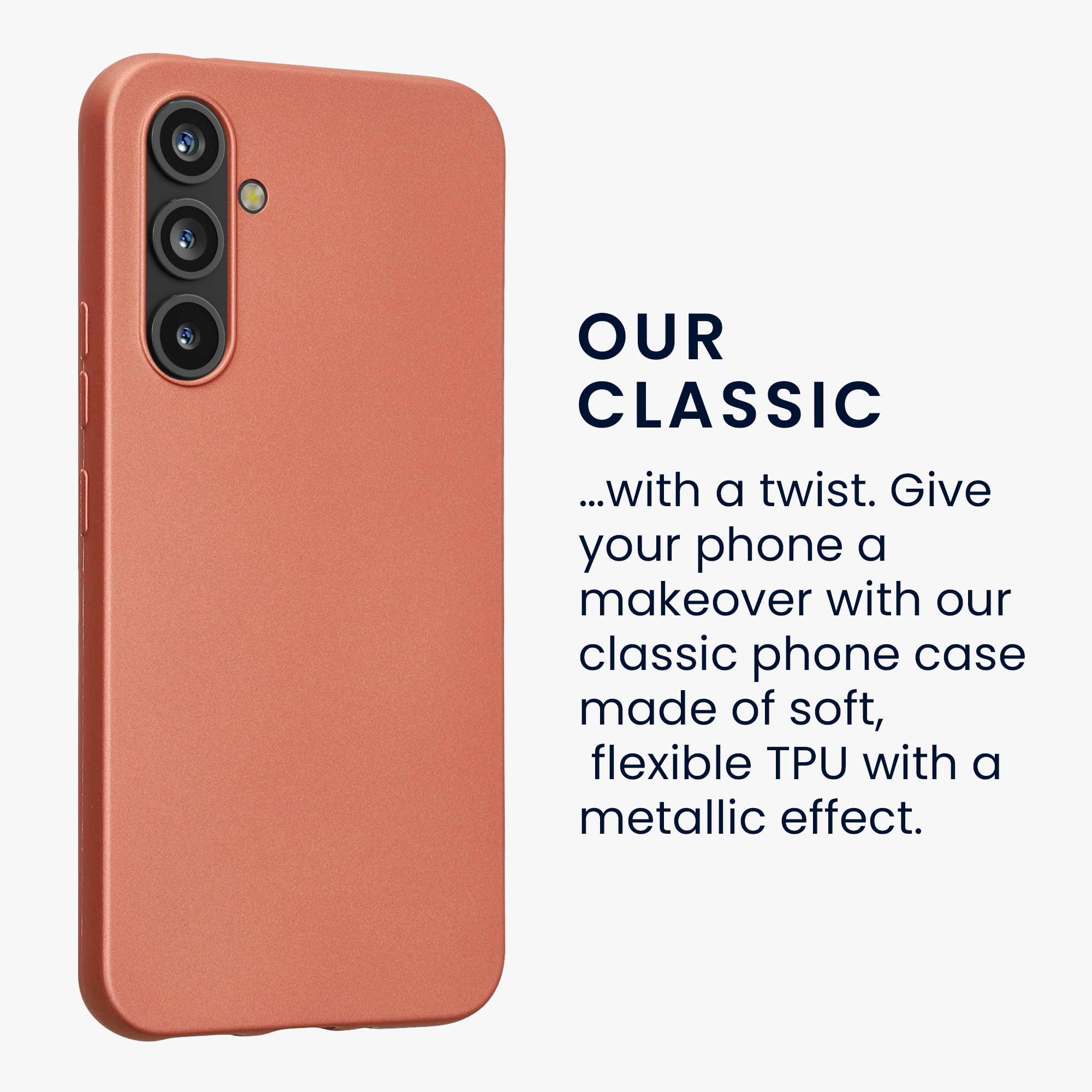Kryt na mobil Samsung Galaxy A54 5G kwmobile TPU metalický Metalická bronzová