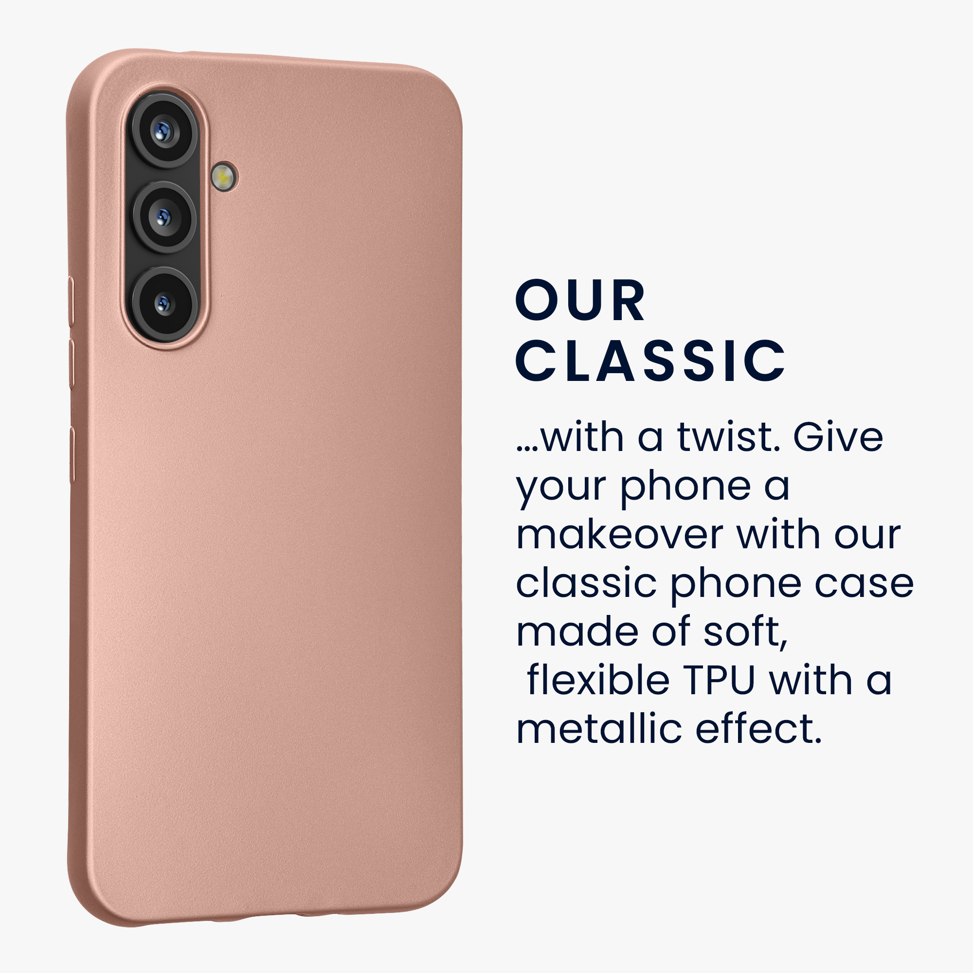 Kryt na mobil Samsung Galaxy A54 5G kwmobile TPU metalický Metalická růžová zlatá