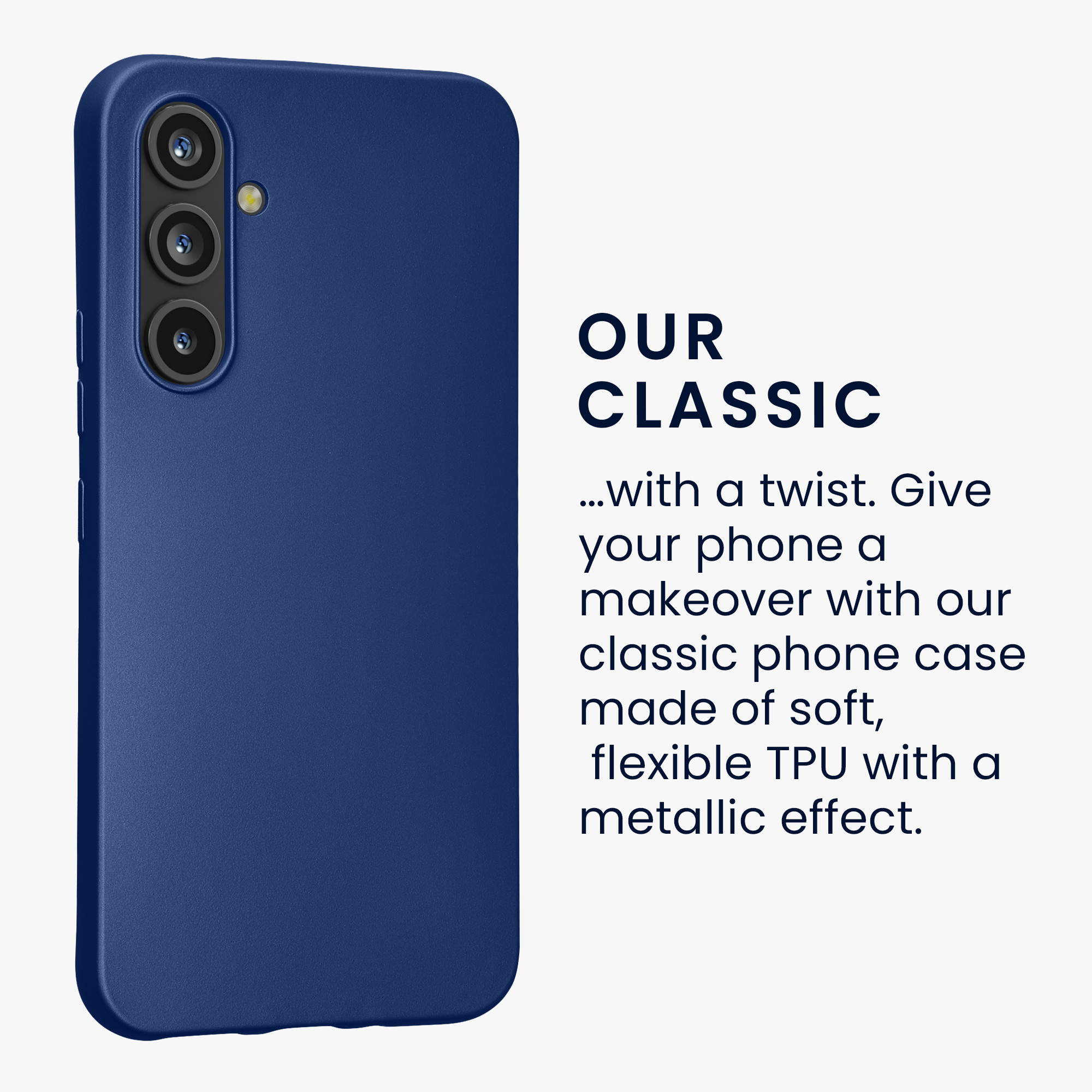 Kryt na mobil Samsung Galaxy A54 5G kwmobile TPU metalický Metalická modrá