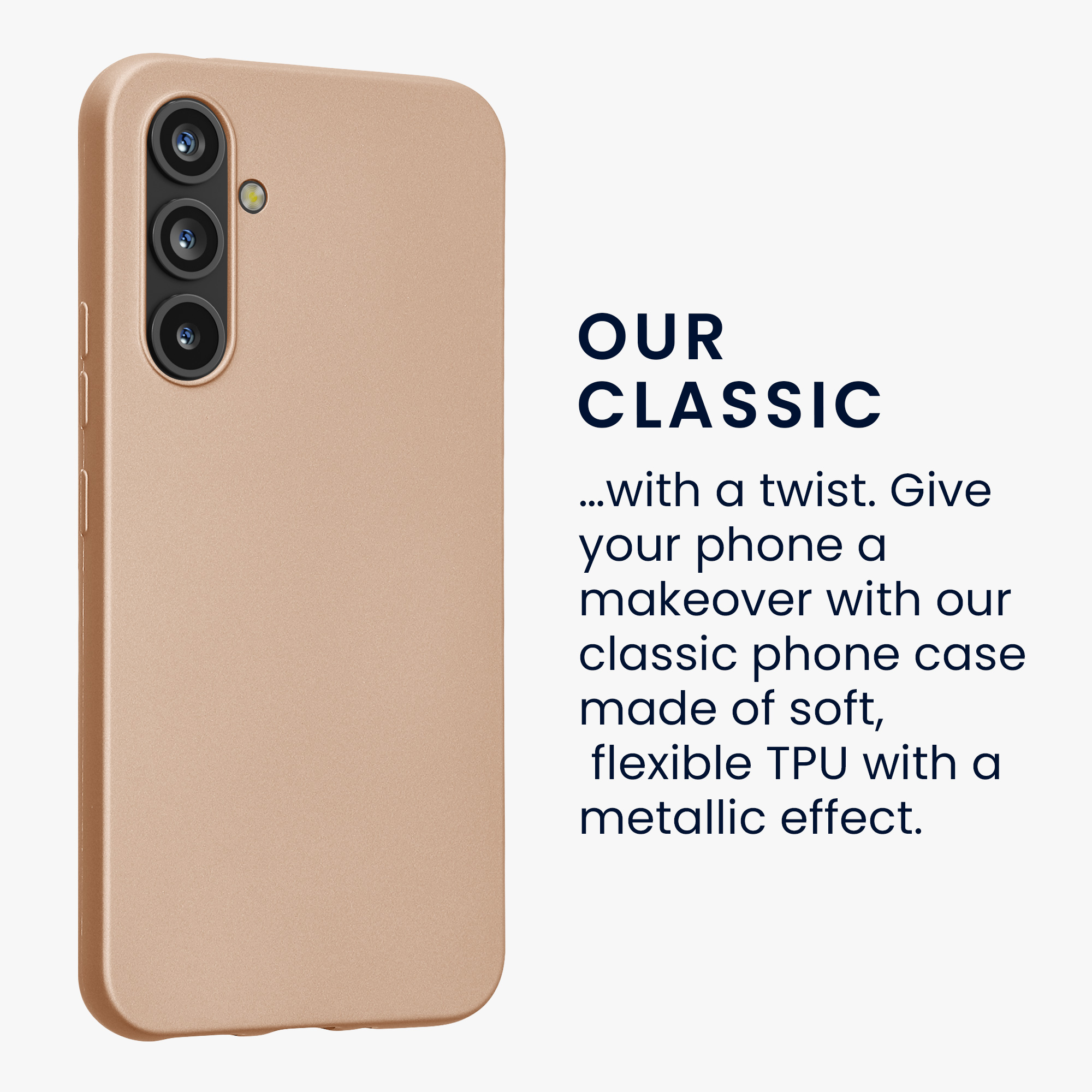 Kryt na mobil Samsung Galaxy A54 5G kwmobile TPU metalický Metalická zlatá