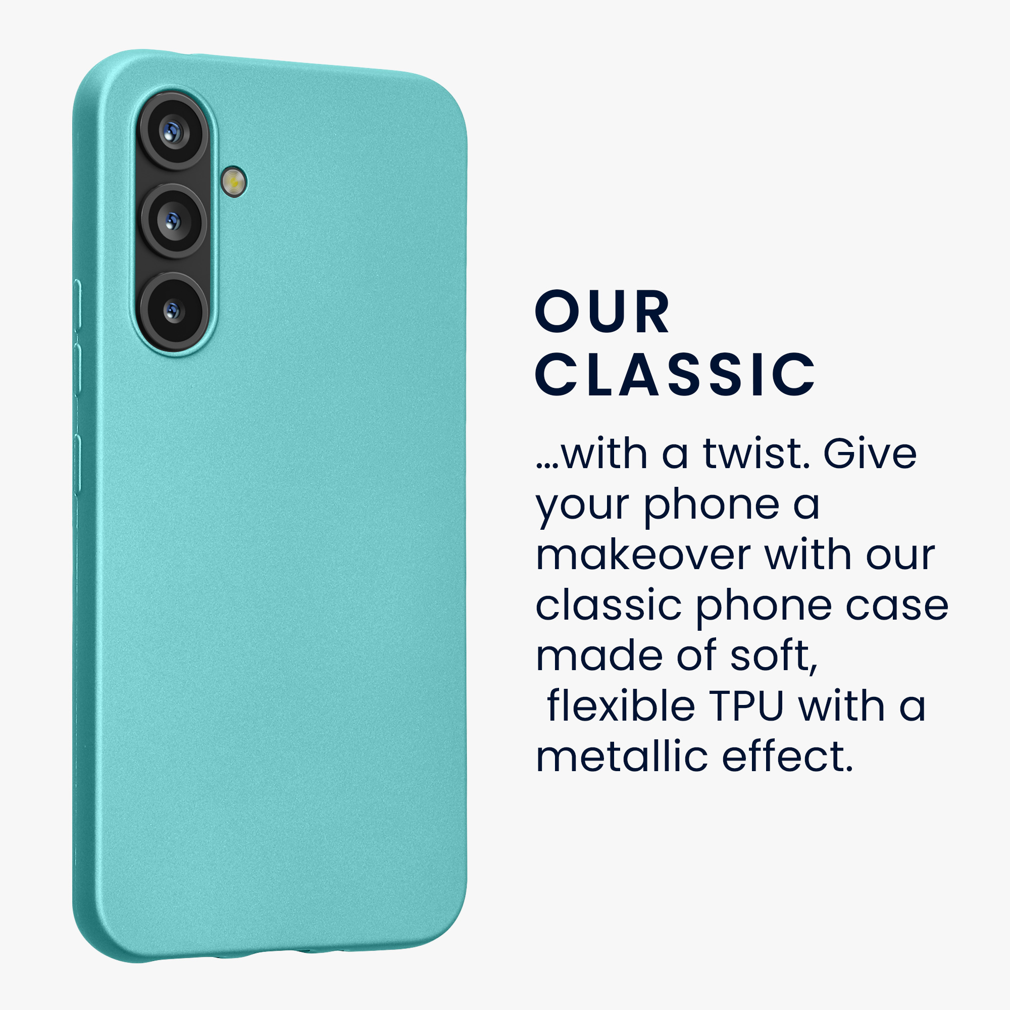 Kryt na mobil Samsung Galaxy A54 5G kwmobile TPU metalický Metalická mátová zelená
