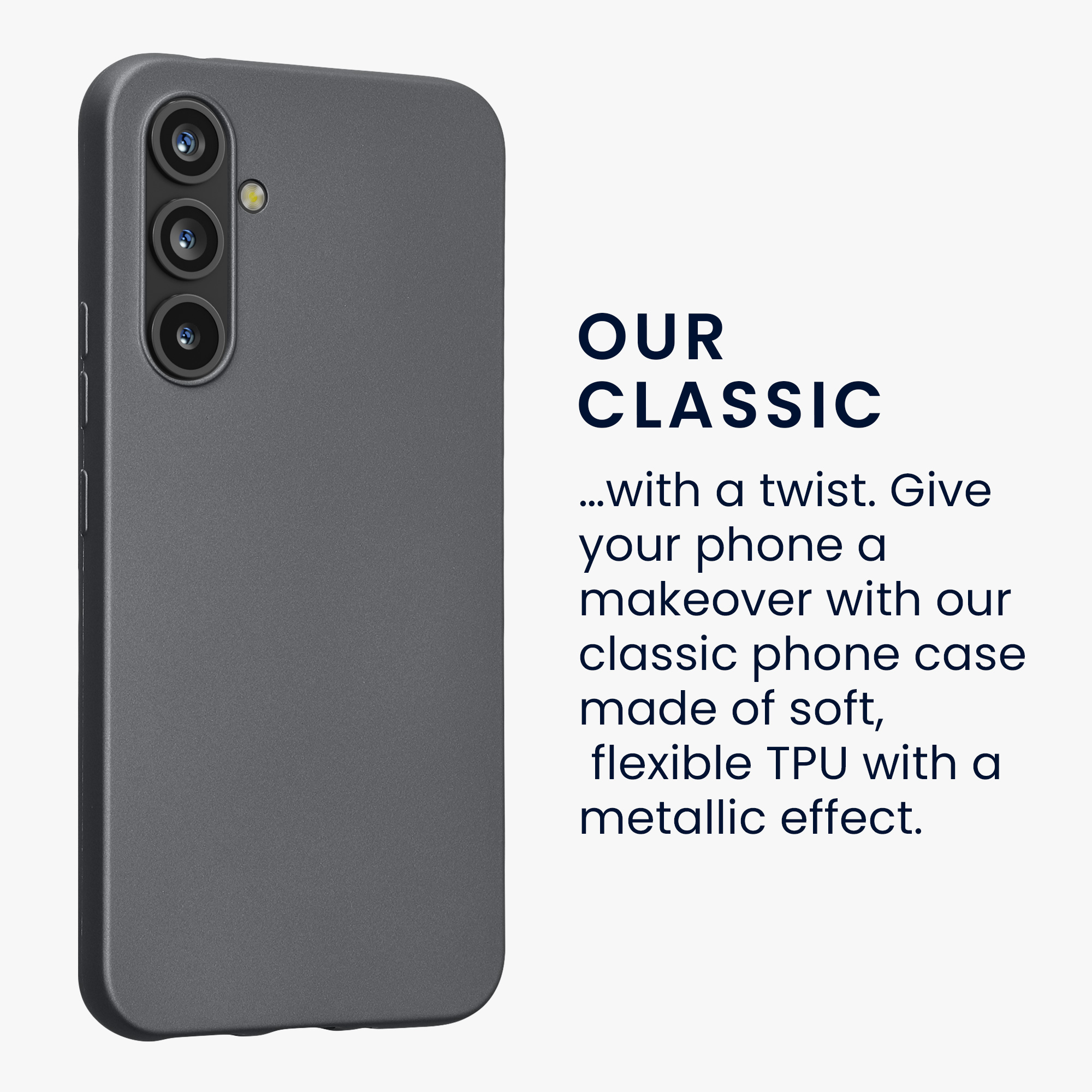 Kryt na mobil Samsung Galaxy A54 5G kwmobile TPU metalický Metalická šedá