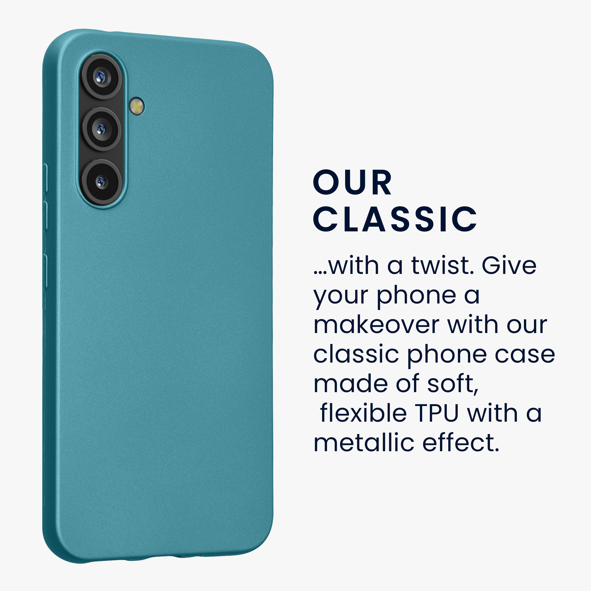 Tenký metalický TPU silikonový kryt pro Samsung Galaxy A54 5G kwmobile ‑ metalická karibská modrá