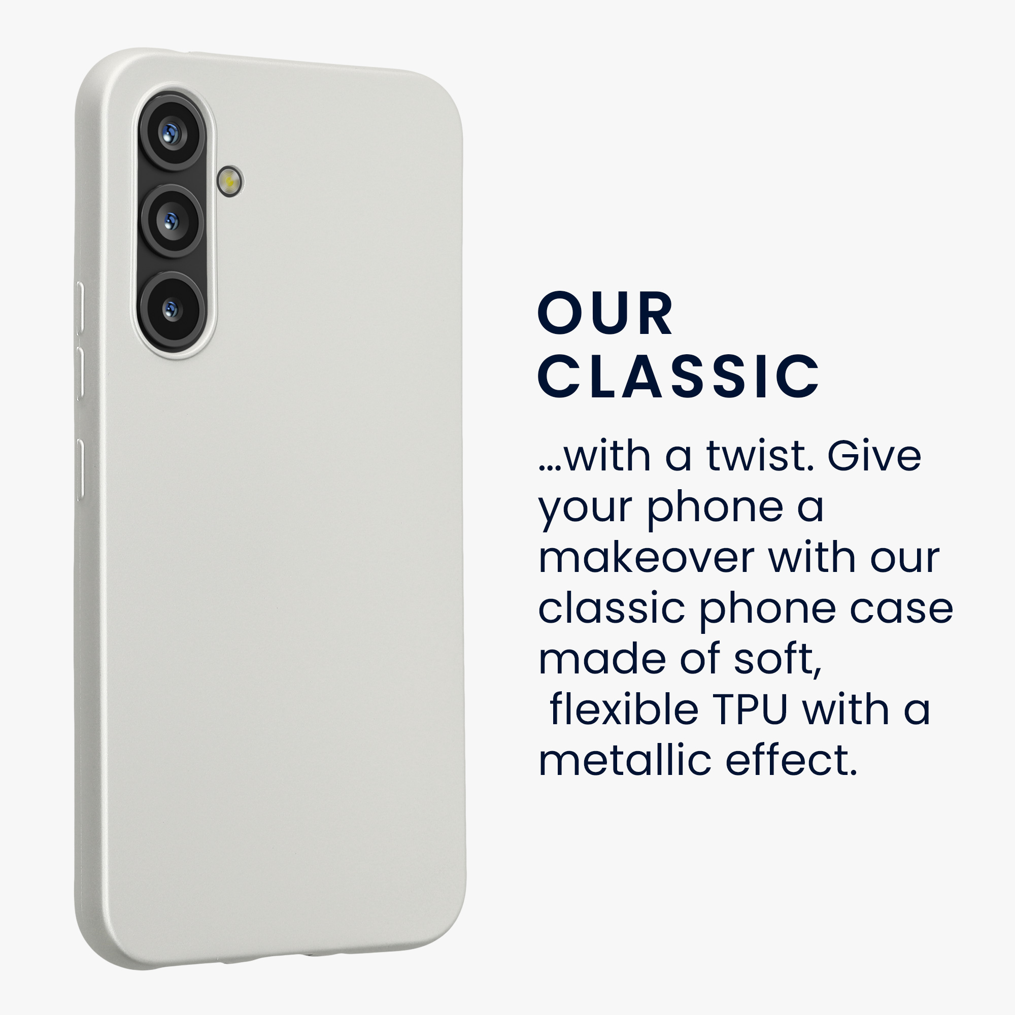 Kryt na mobil Samsung Galaxy A54 5G kwmobile TPU metalický Metalická stříbrná