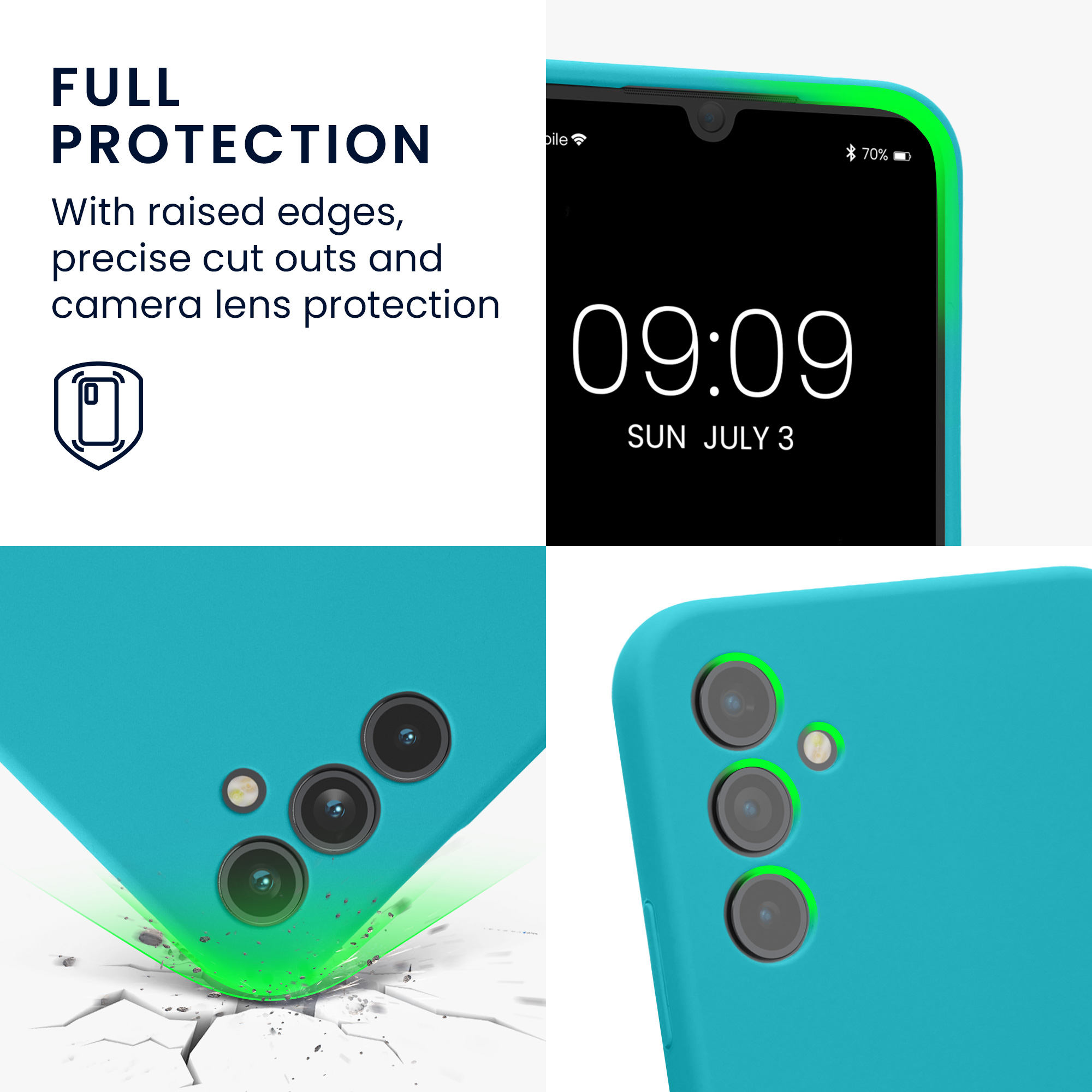 Matný kryt na mobil Samsung Galaxy A34 5G kwmobile Cool Glacier