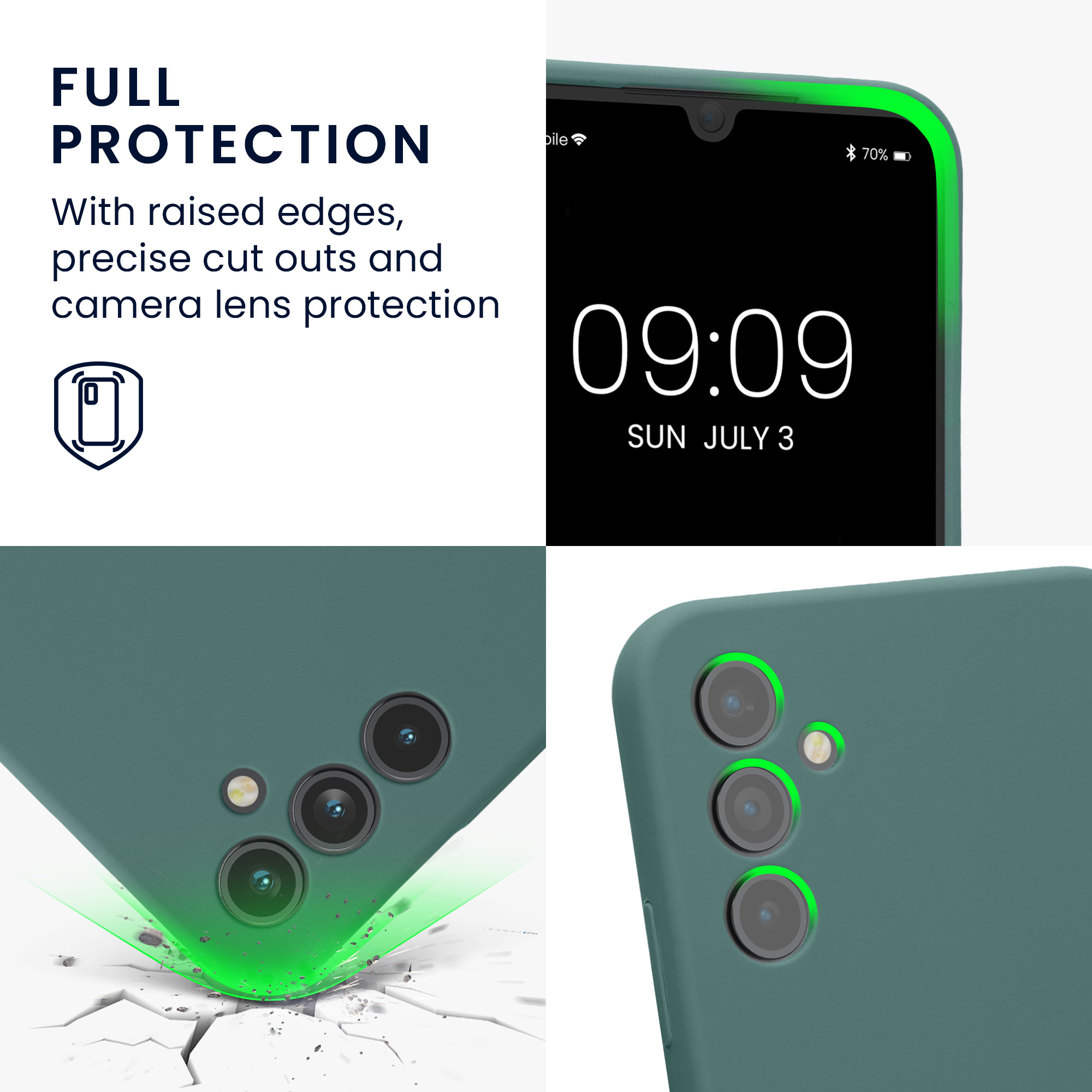Matný kryt na mobil Samsung Galaxy A34 5G kwmobile Arctic Night