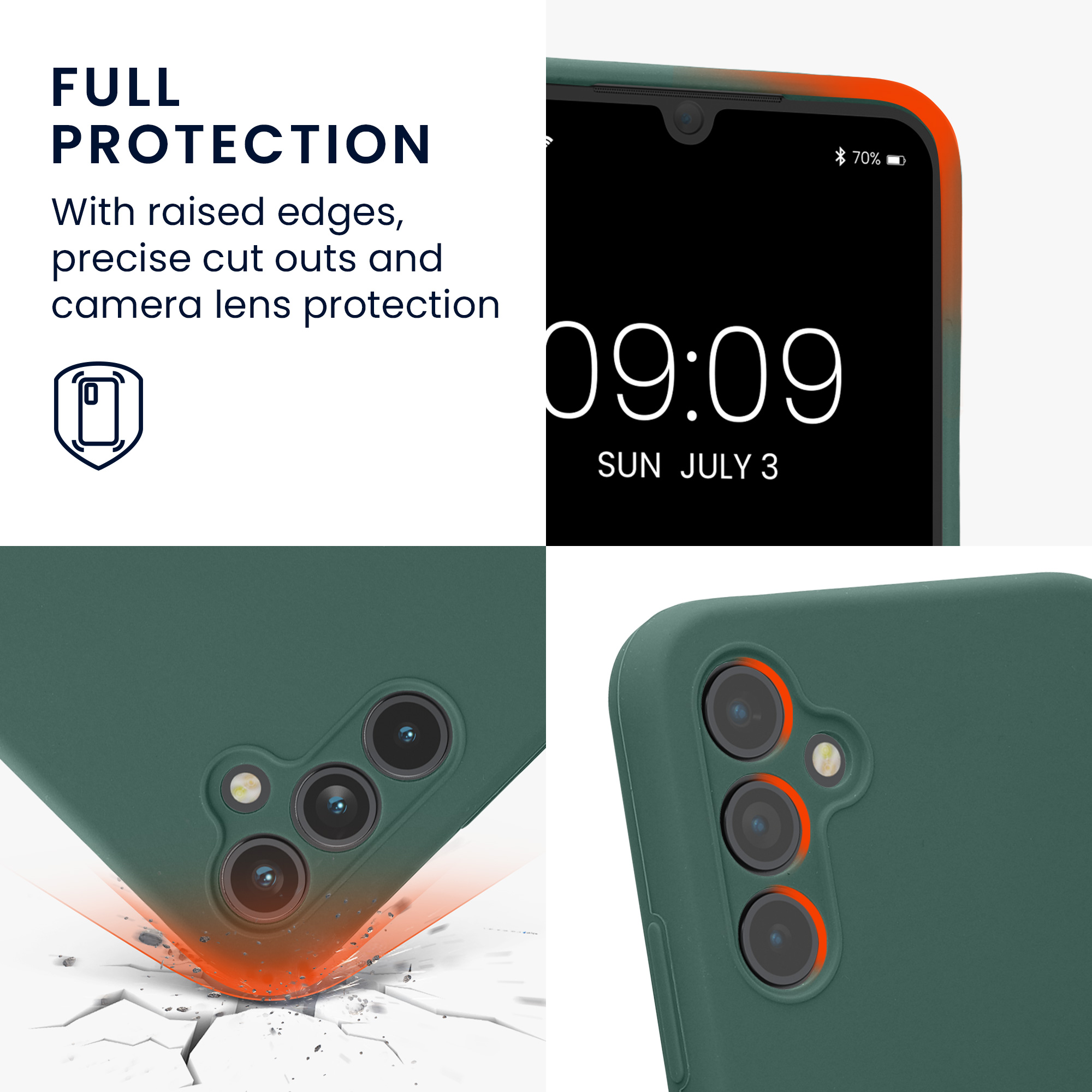 Matný kryt na mobil Samsung Galaxy A34 5G kwmobile lesně zelený