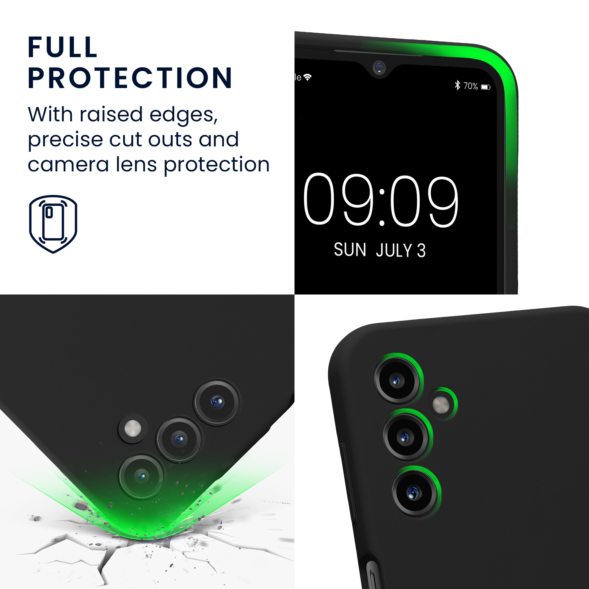 Kryt na mobil Samsung Galaxy A14 5G kwmobile slim matný TPU Černá