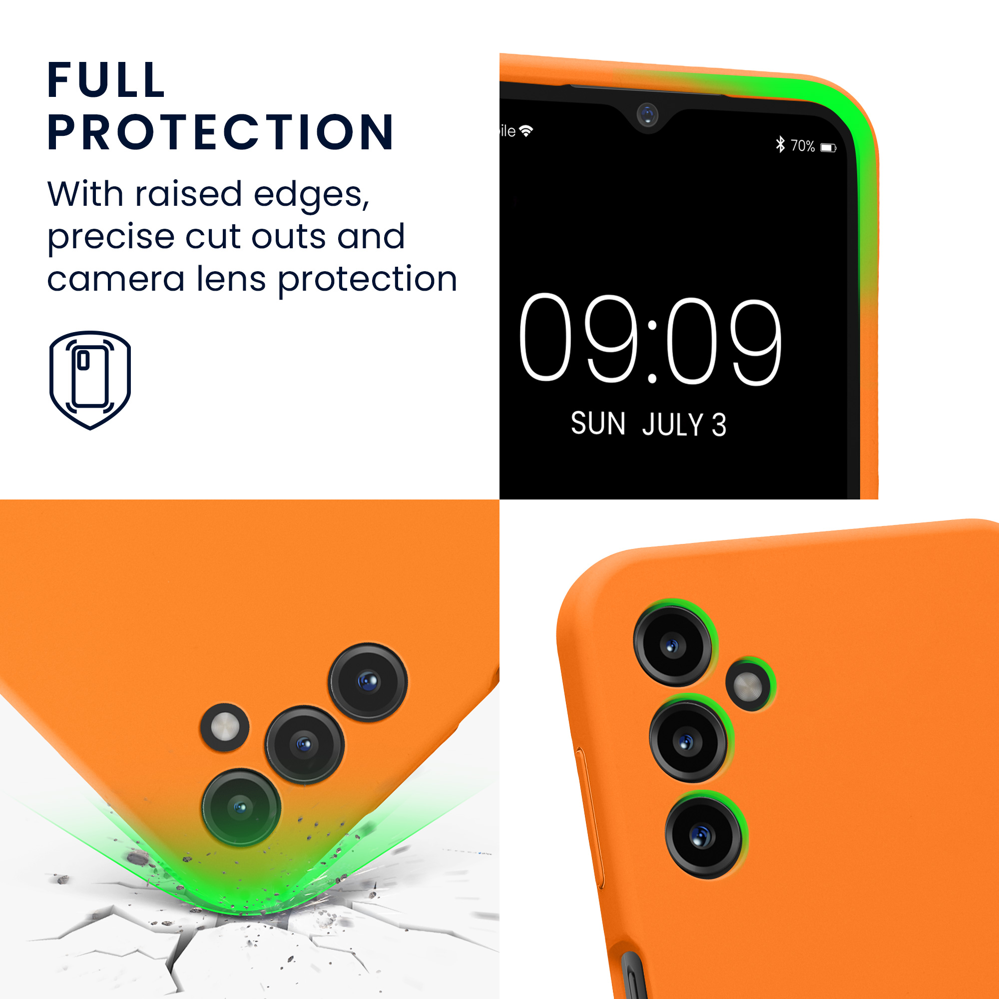 Kryt na mobil Samsung Galaxy A14 5G kwmobile slim matný TPU Ovocná oranžová