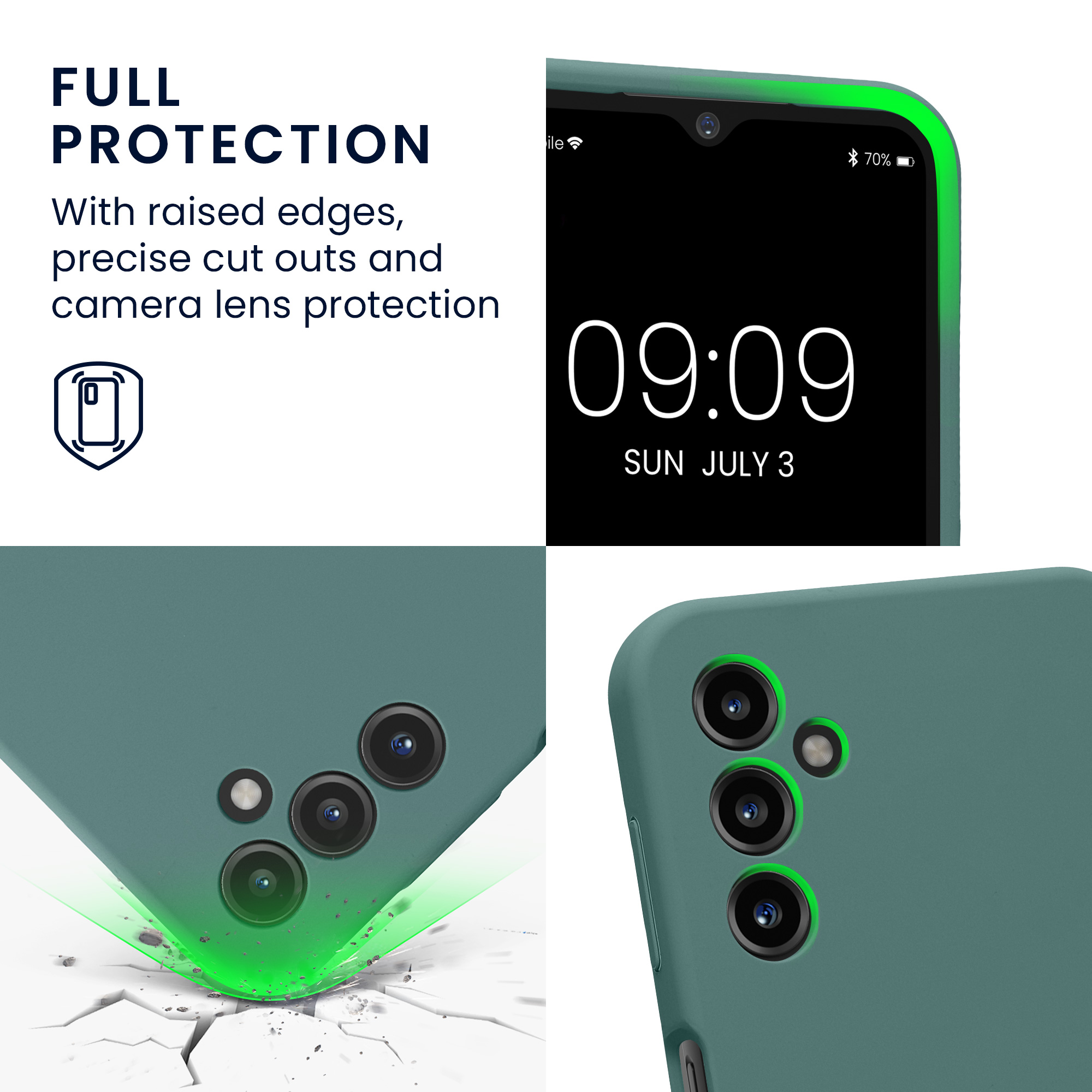 Kryt na mobil Samsung Galaxy A14 5G kwmobile slim matný TPU Arktická noc