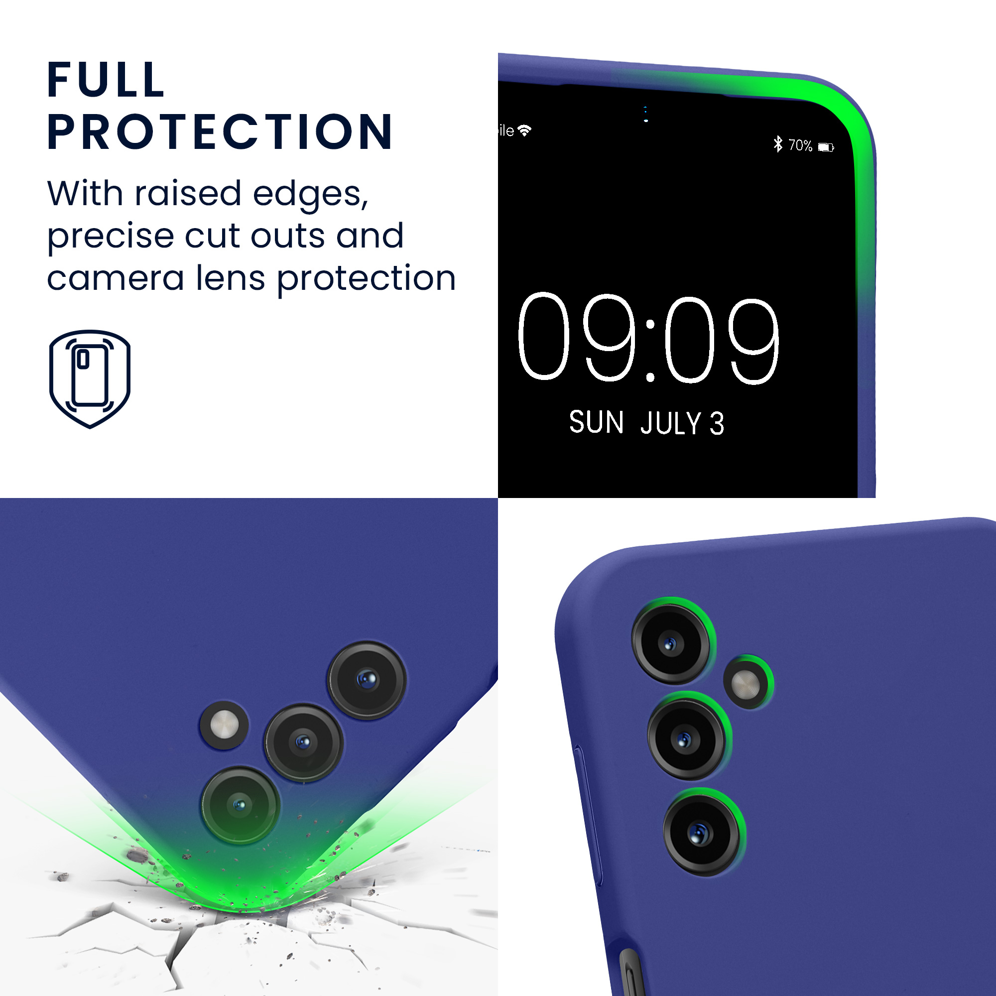 Pouzdro pro Samsung Galaxy A14 5G kwmobile tenké Soft Touch silikonové - modrofialová