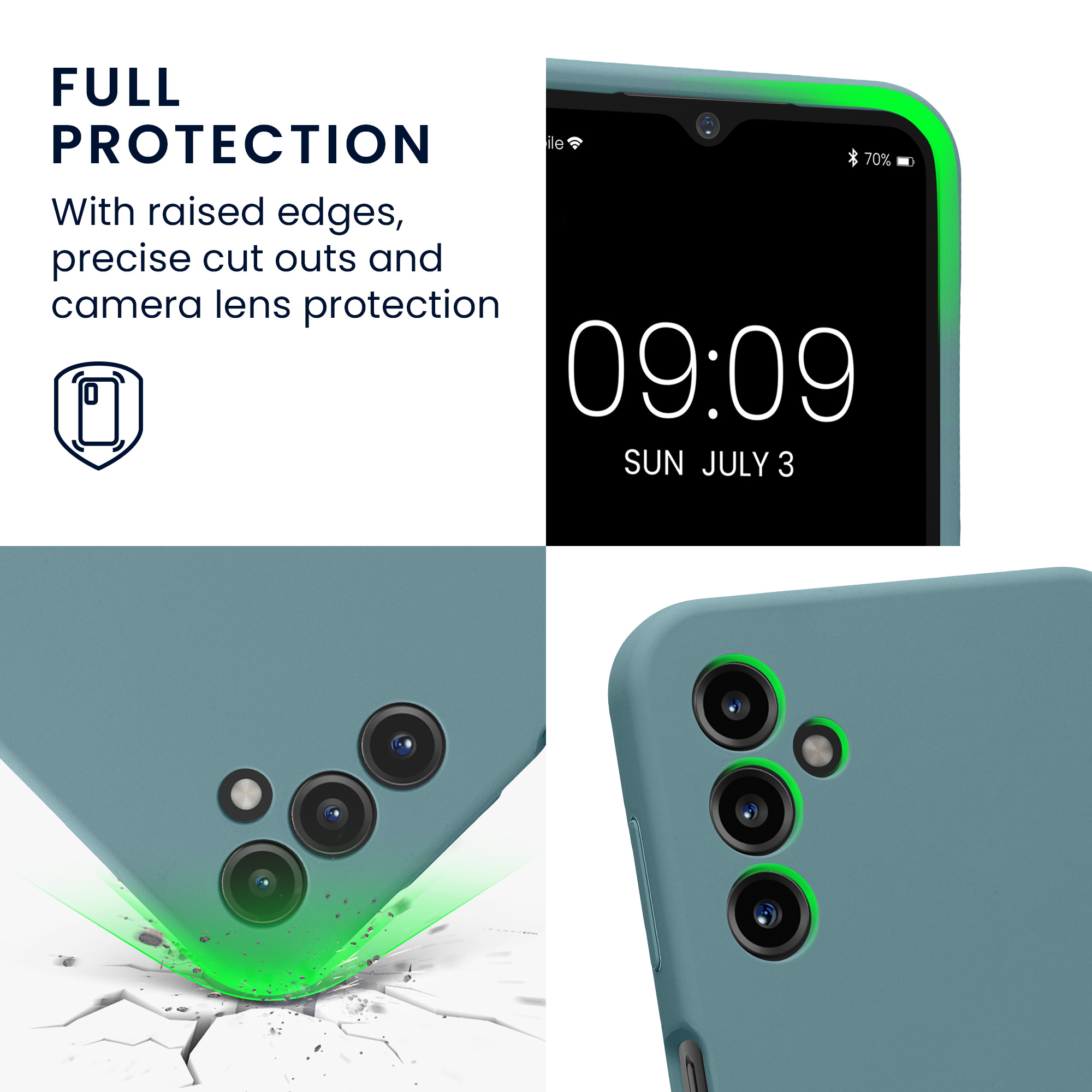 Kryt na mobil Samsung Galaxy A14 5G kwmobile slim matný TPU Antický kámen