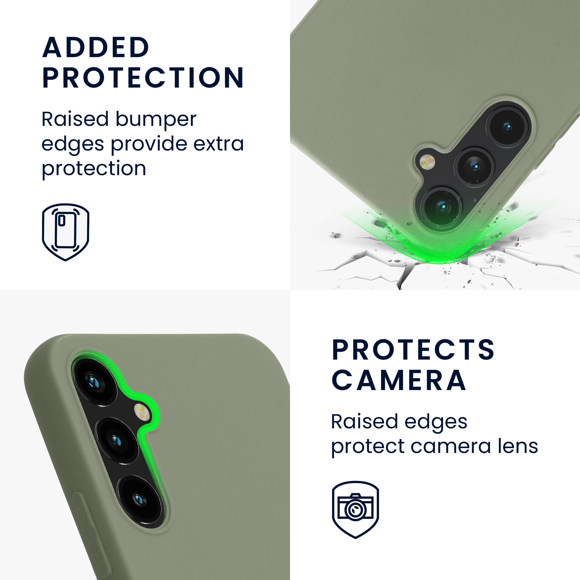 Pouzdro pro Samsung Galaxy A34 5G kwmobile TPU - šedozelená
