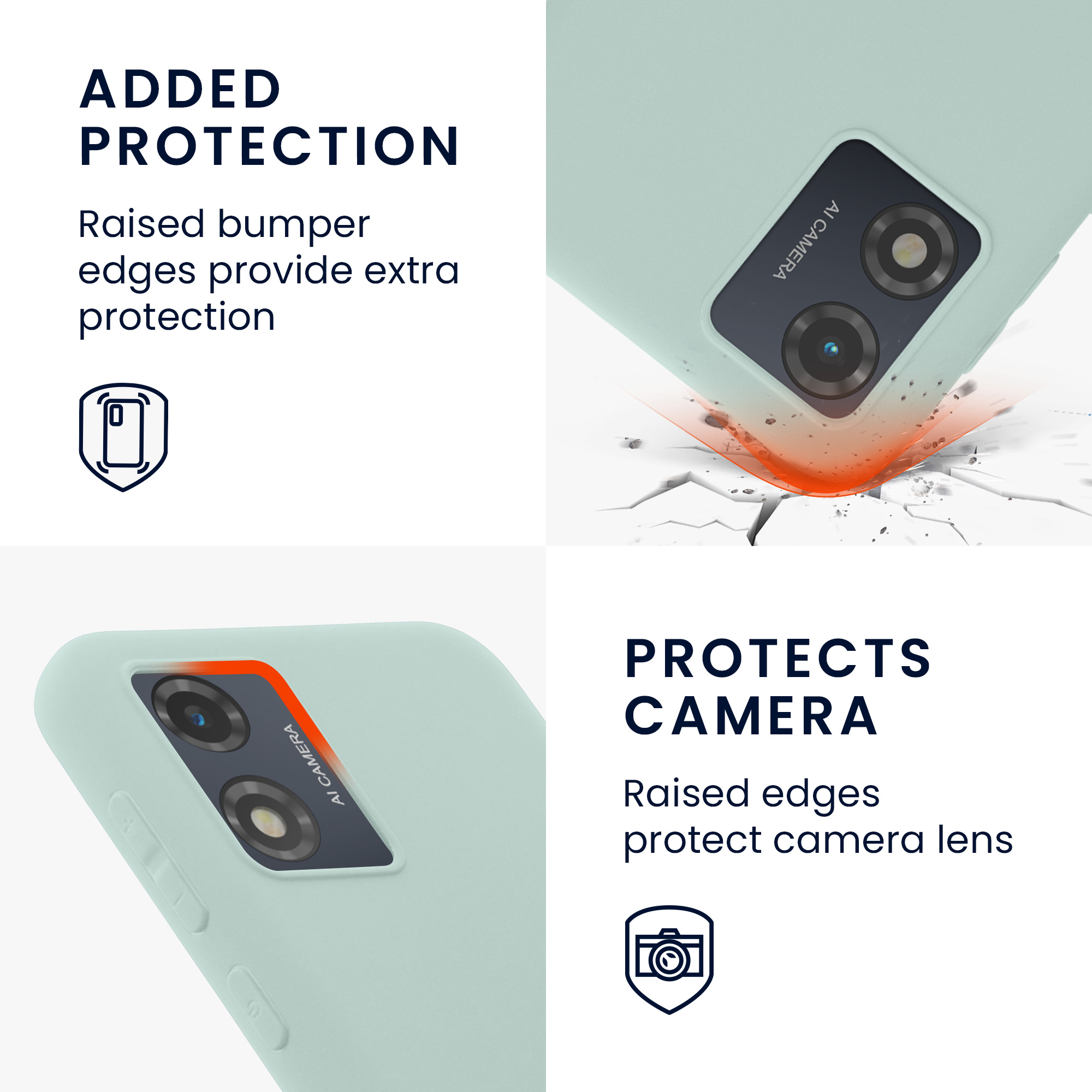 Pouzdro pro Motorola Moto E13 kwmobile TPU - světle mátová