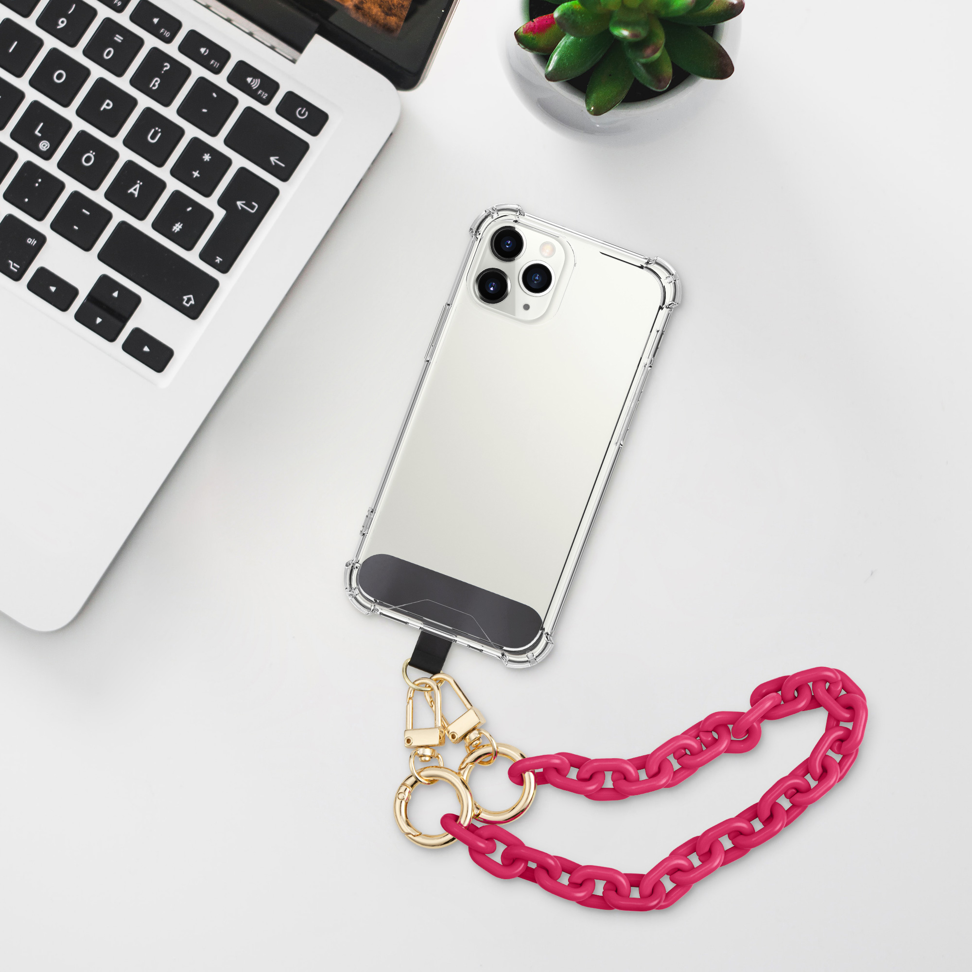 Řemínek na pouzdro telefonu kwmobile, tmavě růžová