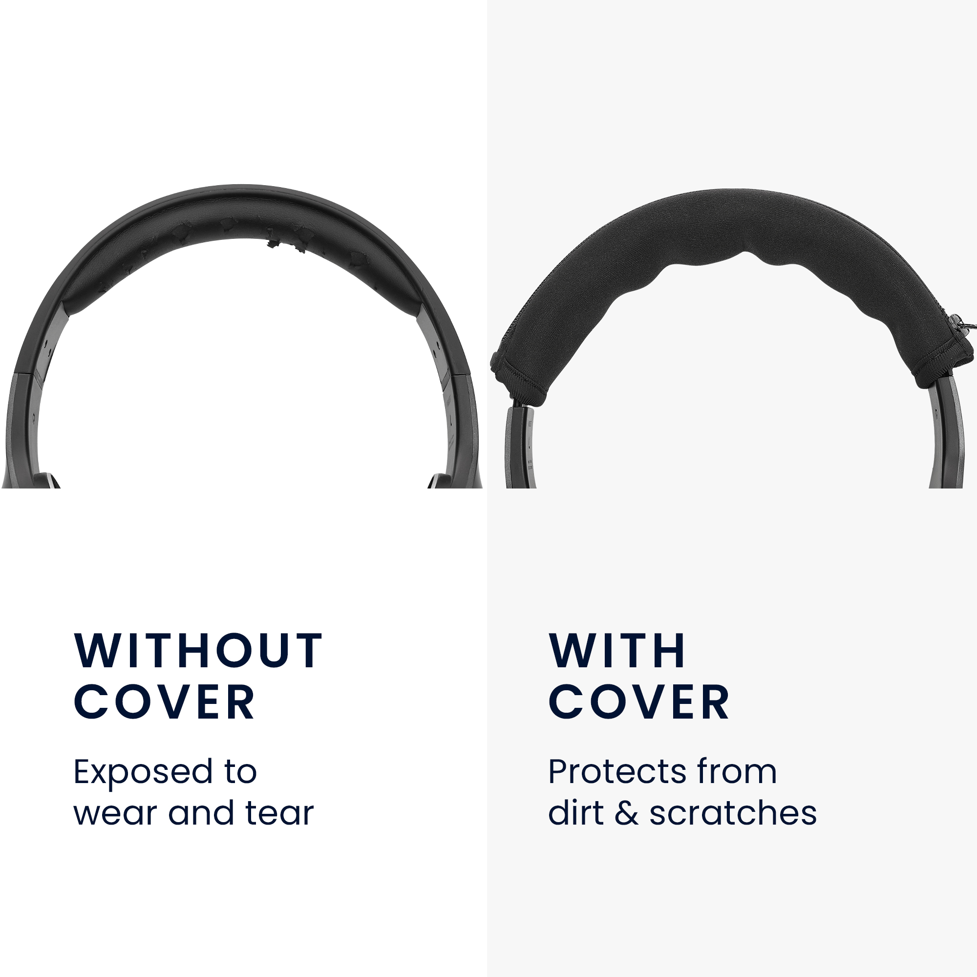Chránič náhlavního mostu pro AudioTechnica ATH M50X / M50 / M40X / M40 / M30X / M20X kwmobile se zipem neoprenové - černá