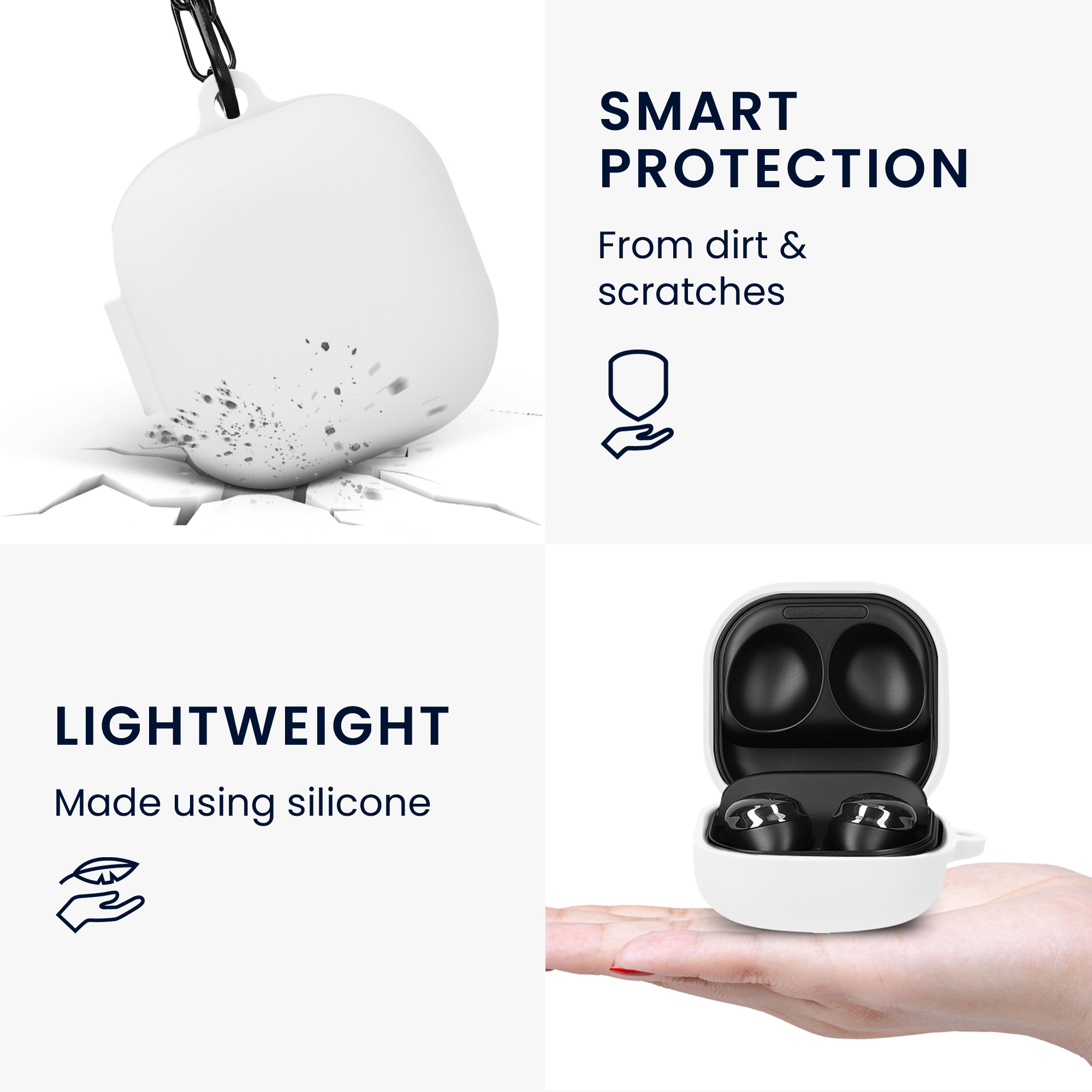 Šňůrka na sluchátka Samsung Galaxy Buds 2 kwmobile bílý