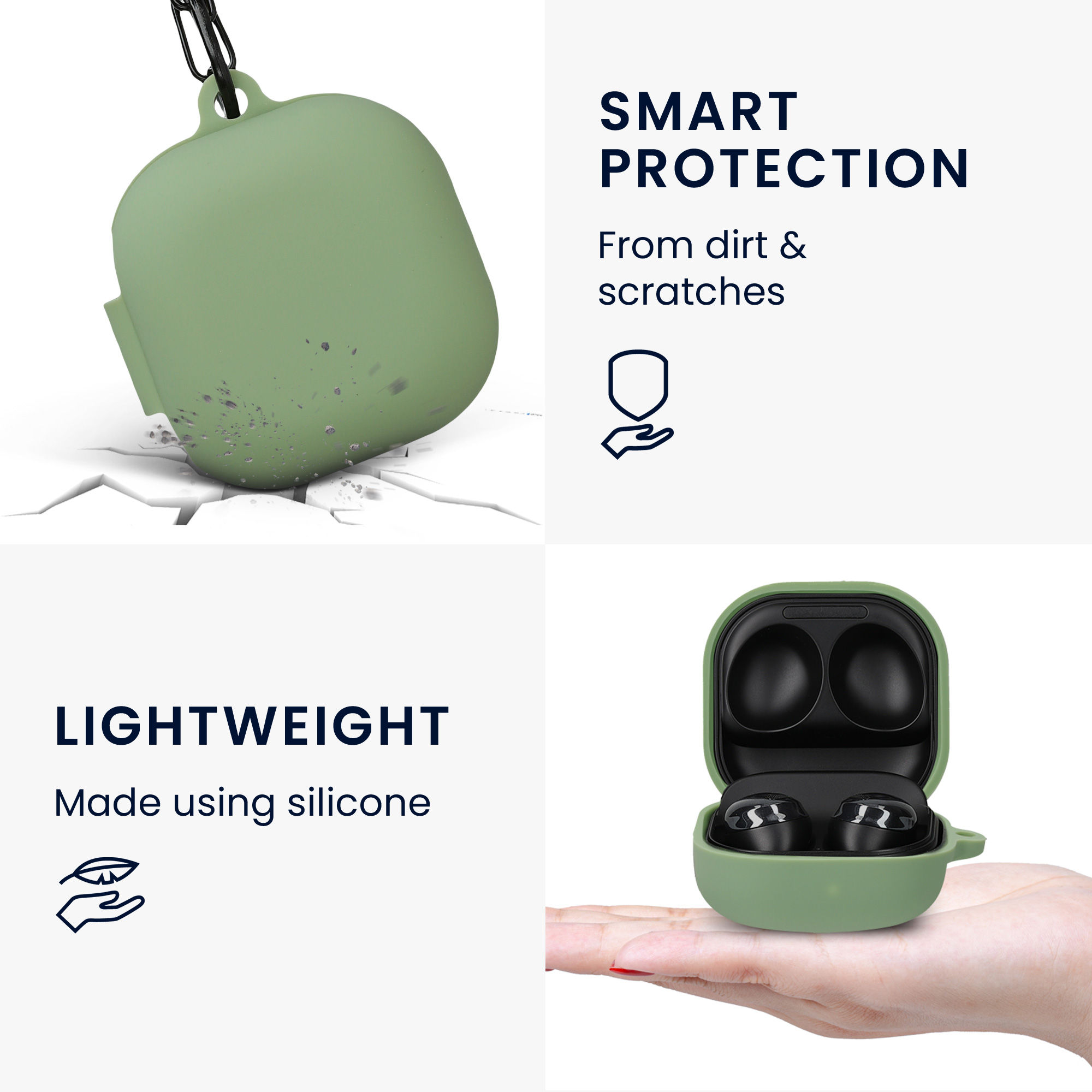 Šňůrka na sluchátka Samsung Galaxy Buds 2 kwmobile Green / Green
