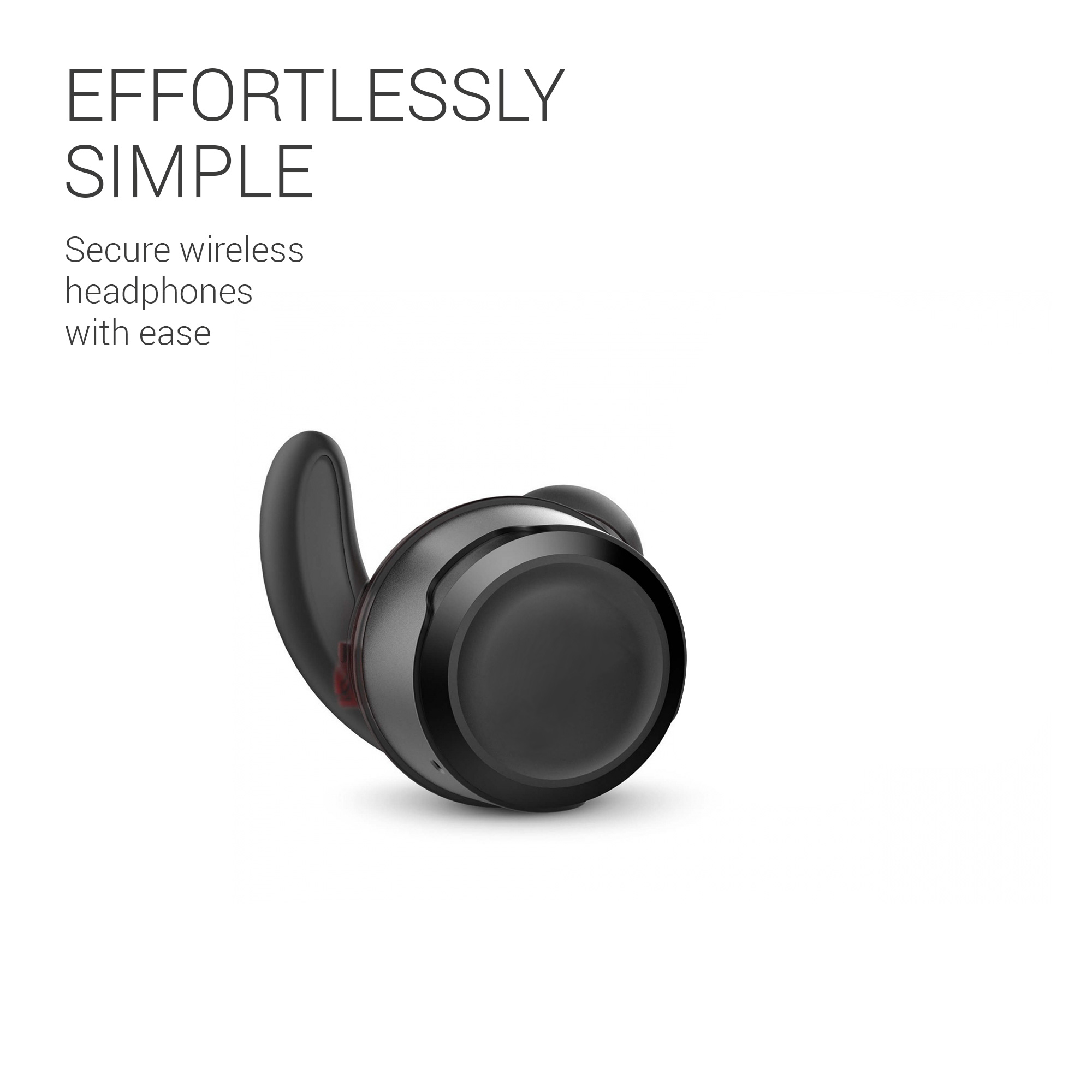 kwmobile háčky na sluchátka JBL Reflect BT - černá
