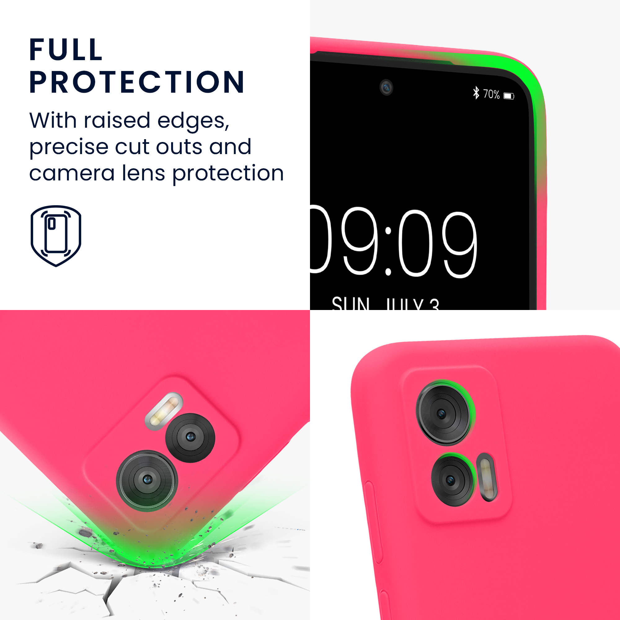TPU kryt na mobil Motorola Edge 30 Neo kwmobile TPU neonově růžový