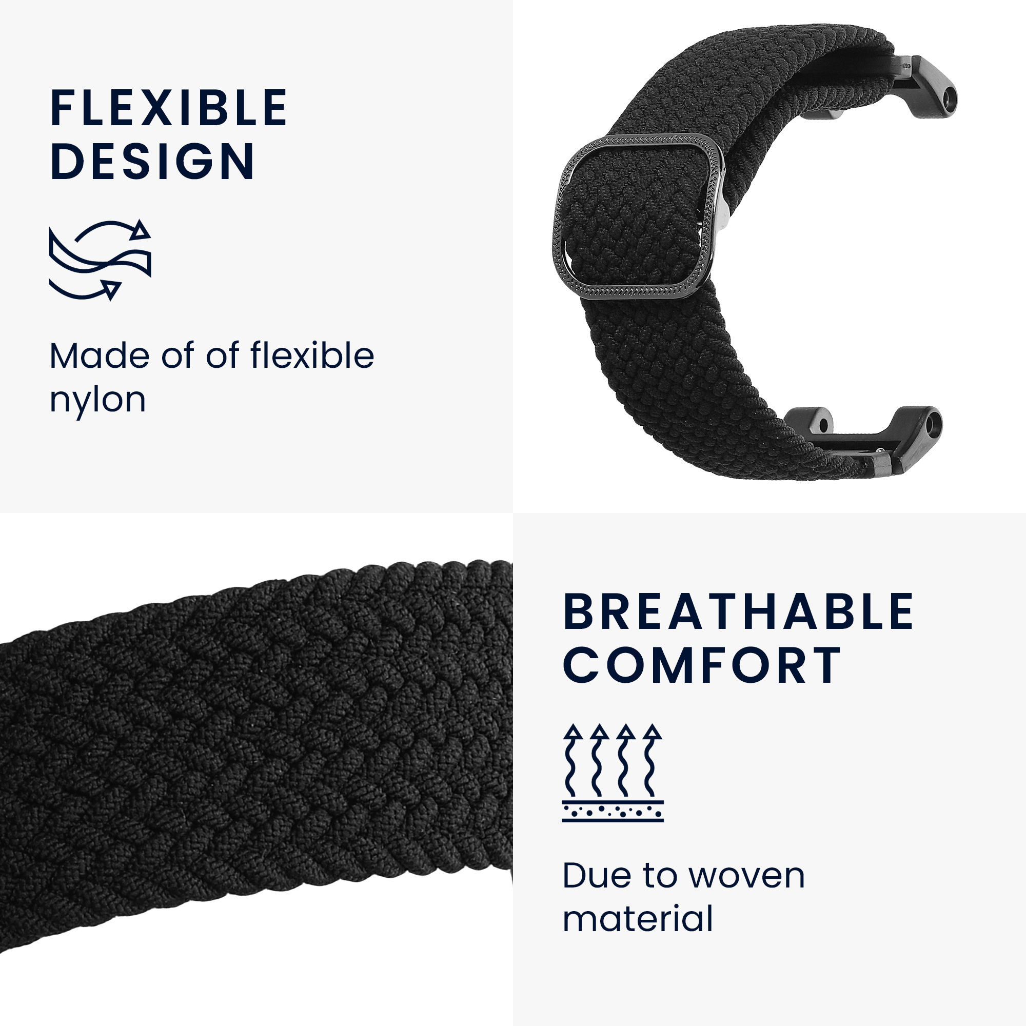 Řemínek pro Huami Amazfit T-Rex / T-Rex Pro kwmobile - černá