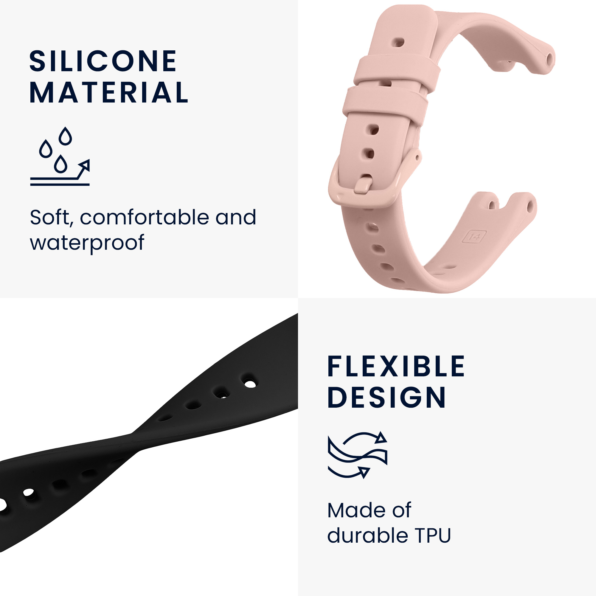 Řemínek kwmobile pro Garmin Lily Sport, 2x replacement silicone watch bands