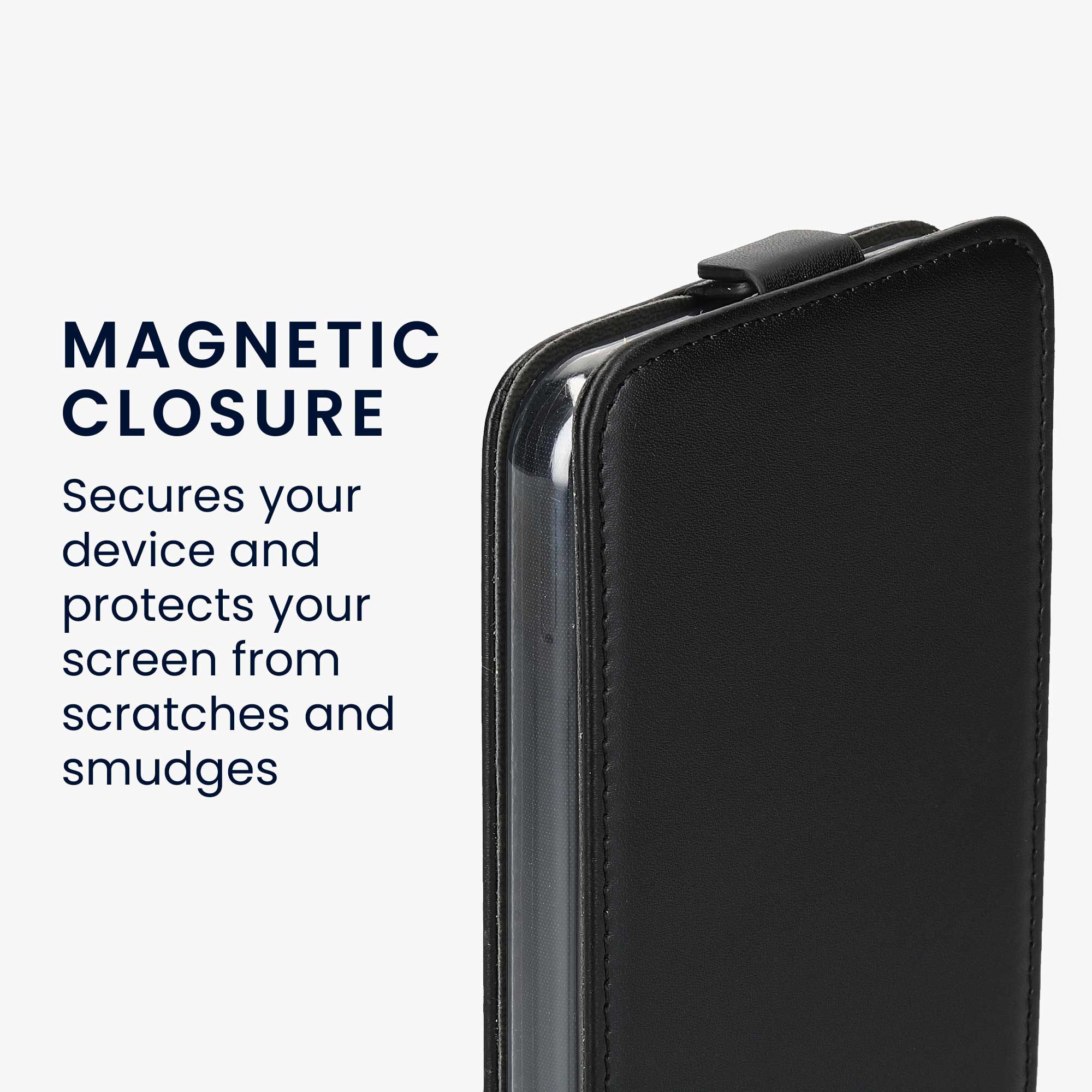 Flip pouzdro Samsung Galaxy A14 5G kwmobile PU kůže vertikální s magnetem Černá