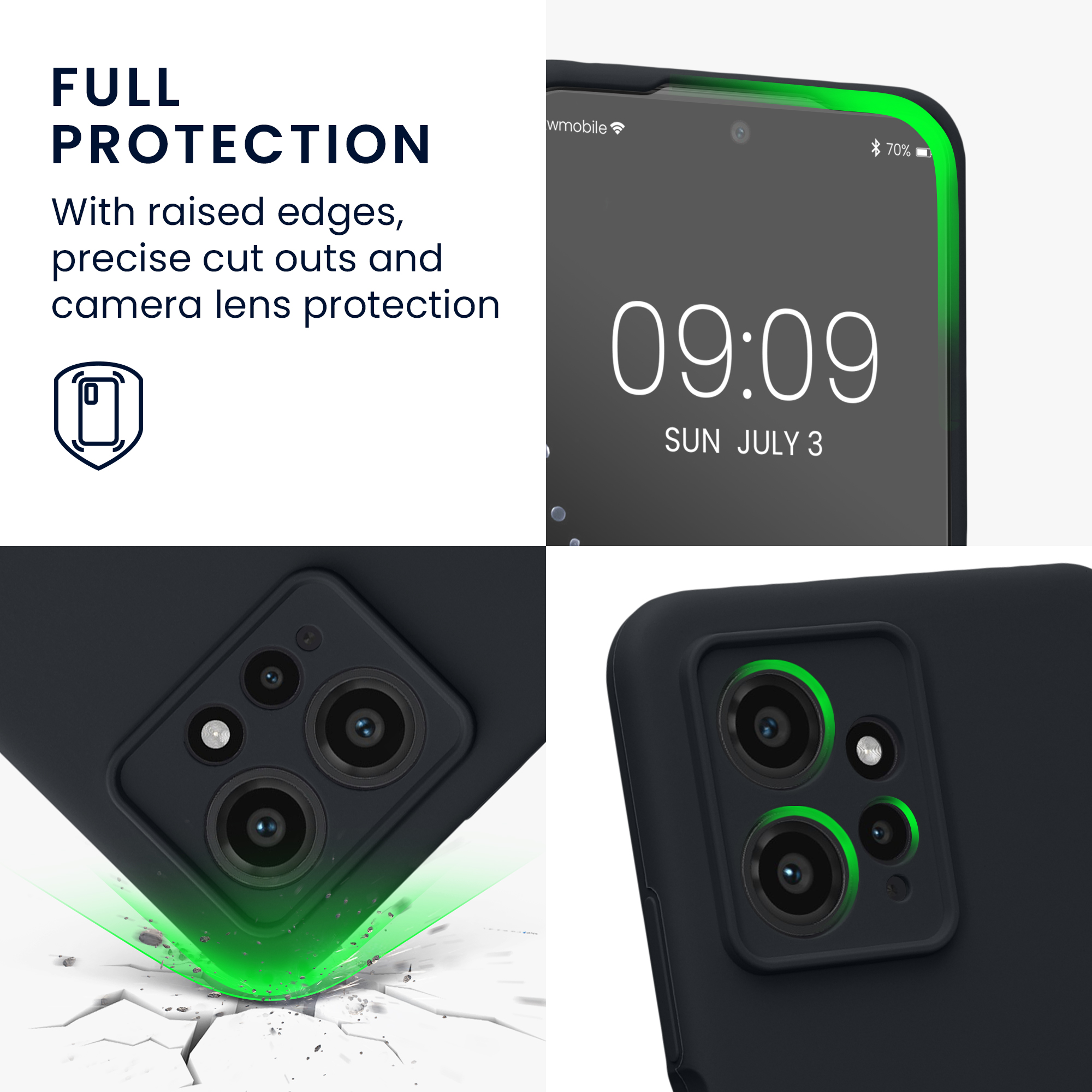 Kryt Xiaomi Redmi Note 12 (4G) silikonový TPU borůvková modrá kwmobile