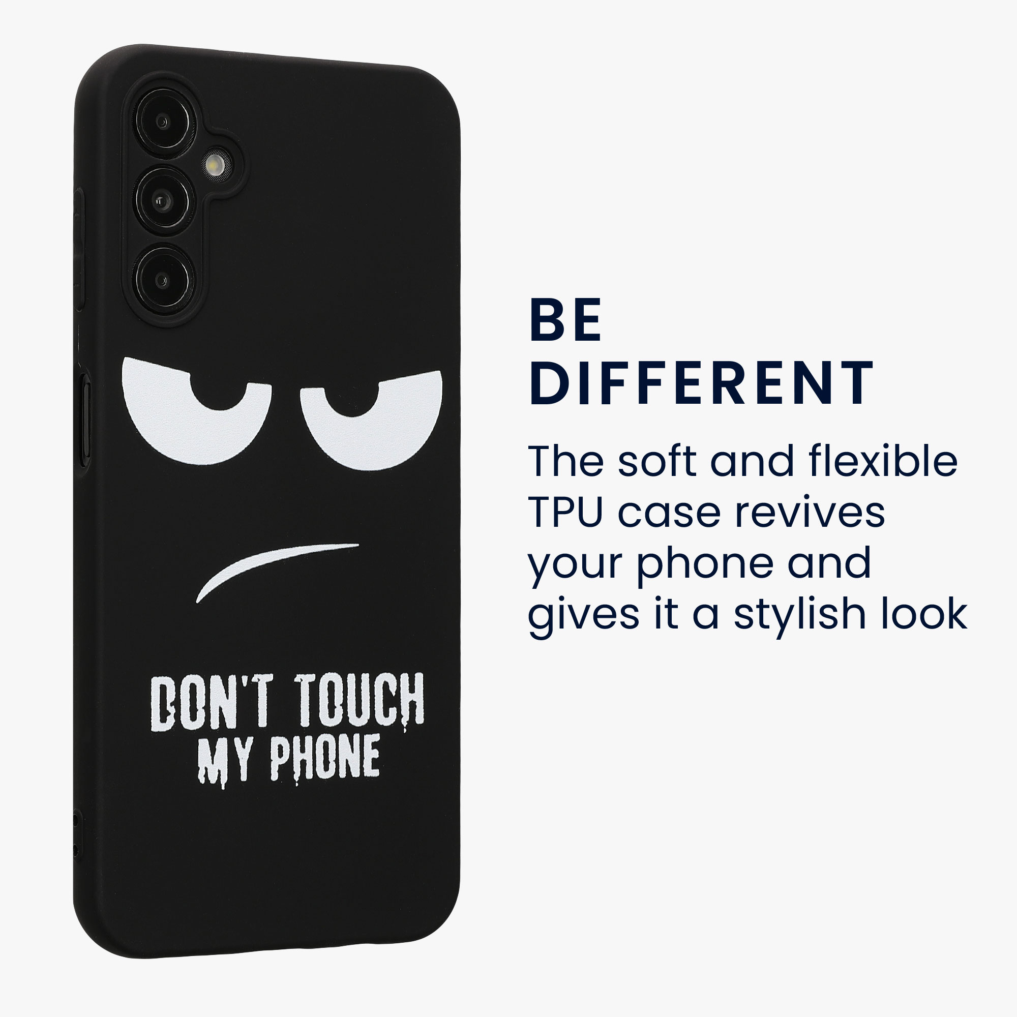 Kryt na mobil Samsung Galaxy A14 5G kwmobile motiv Don't Touch My Phone White / Black