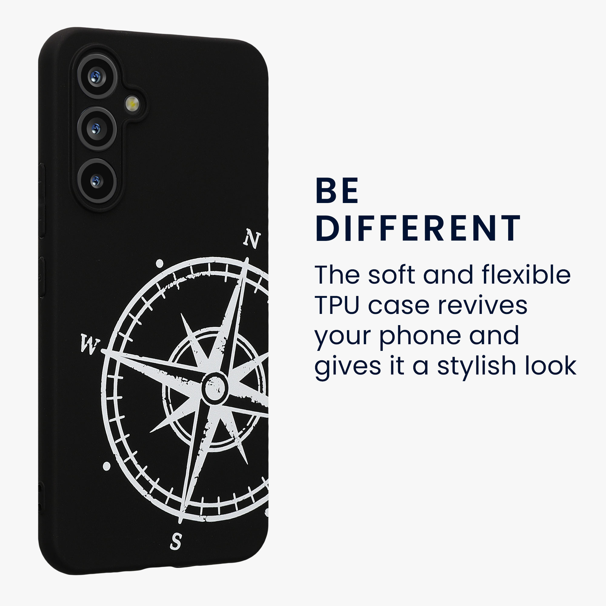 Kryt na mobil Samsung Galaxy A54 5G kwmobile motiv Navigational Compass Navigational Compass - bílá / černá