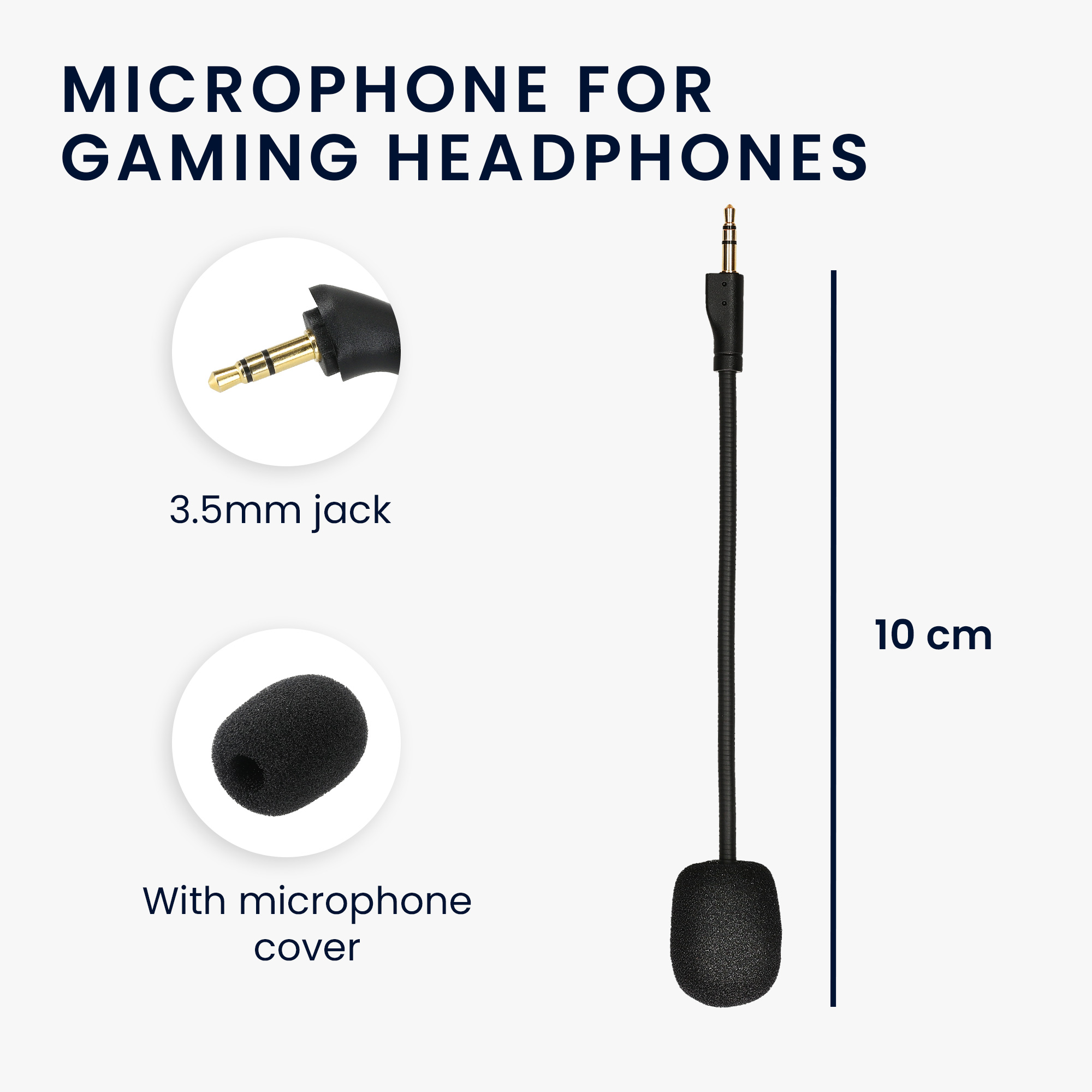 Náhradní mikrofon herní headset Logitech G Pro X kwmobile černý