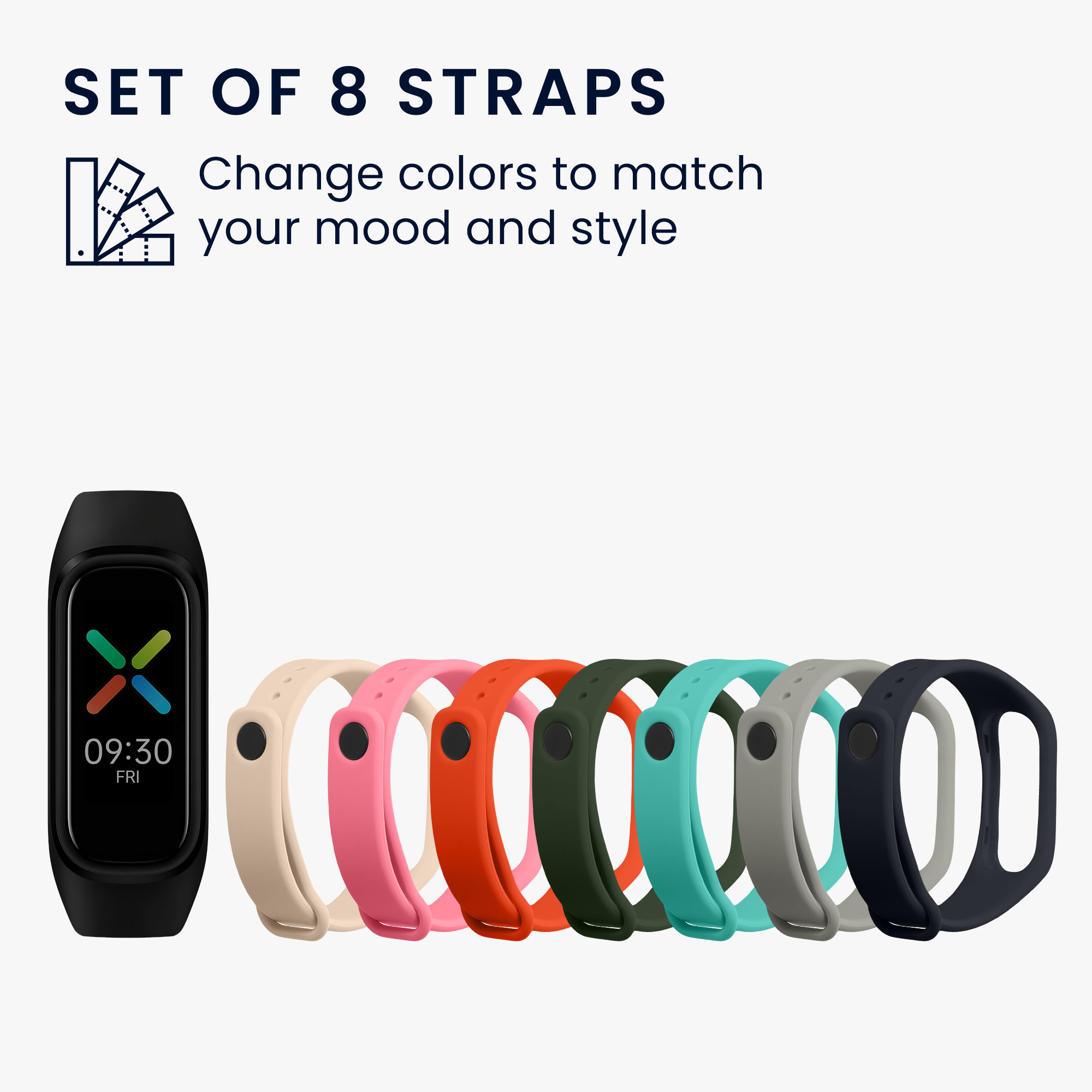Sada řemínků pro Oppo Band Sport kwmobile silikonové - více barev