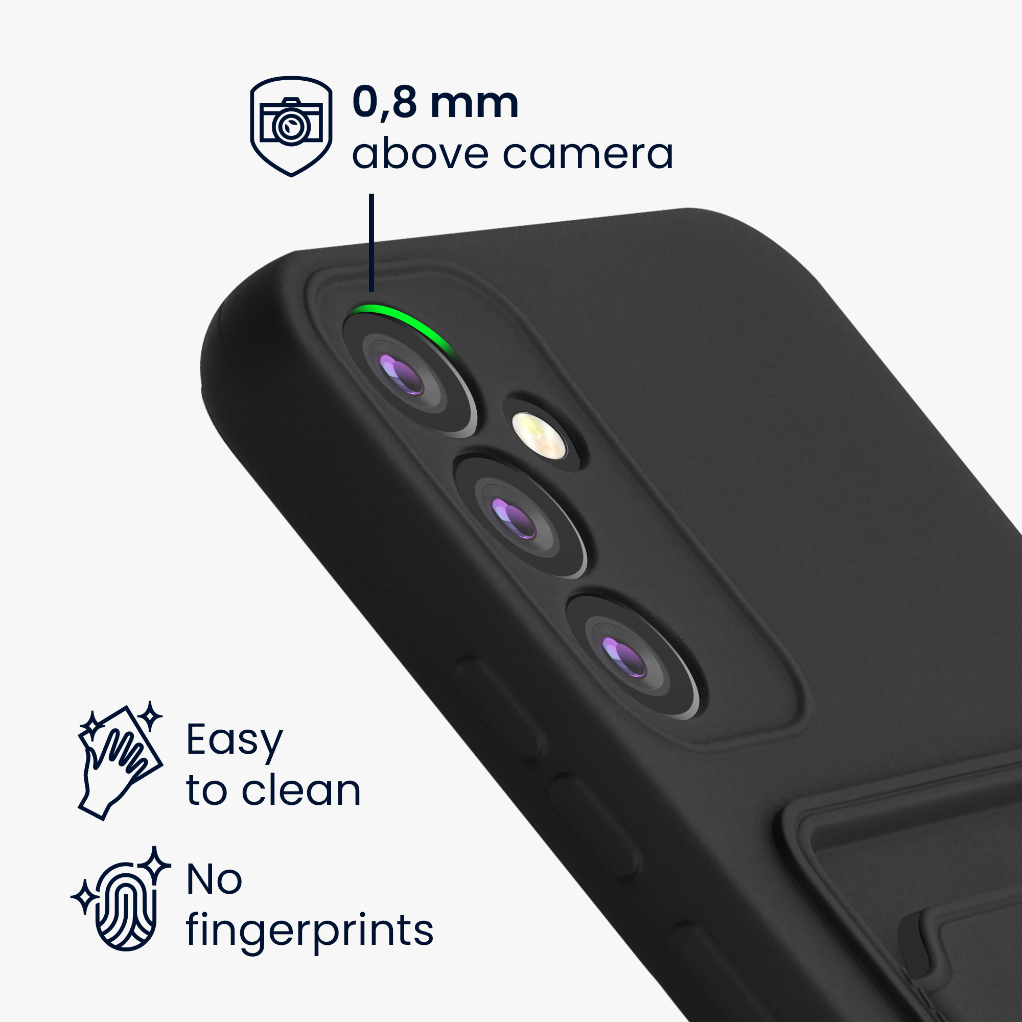 Kryt na mobil Samsung Galaxy A34 5G kwmobile Card Holder černý