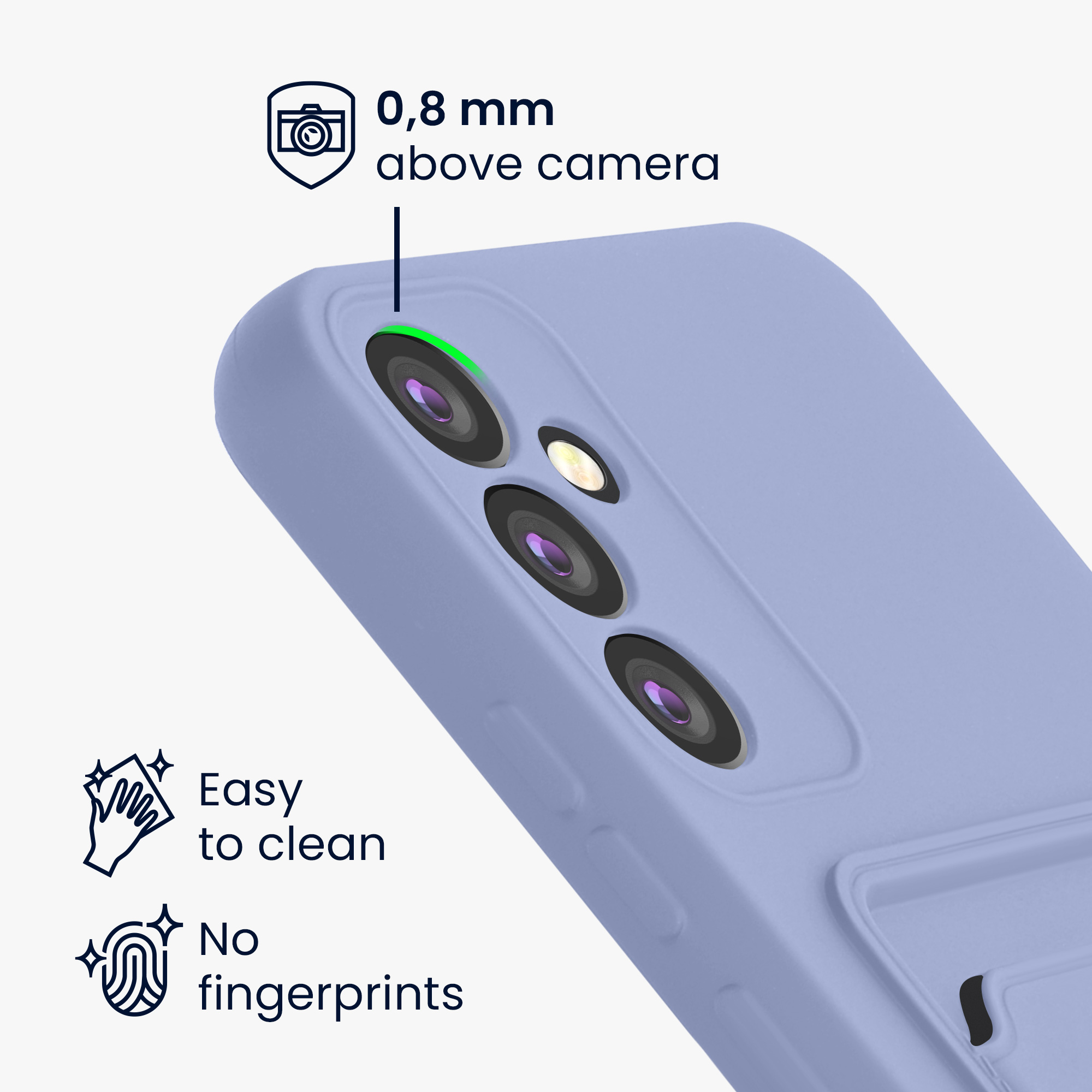 Kryt na mobil Samsung Galaxy A34 5G kwmobile Card Holder levandulový