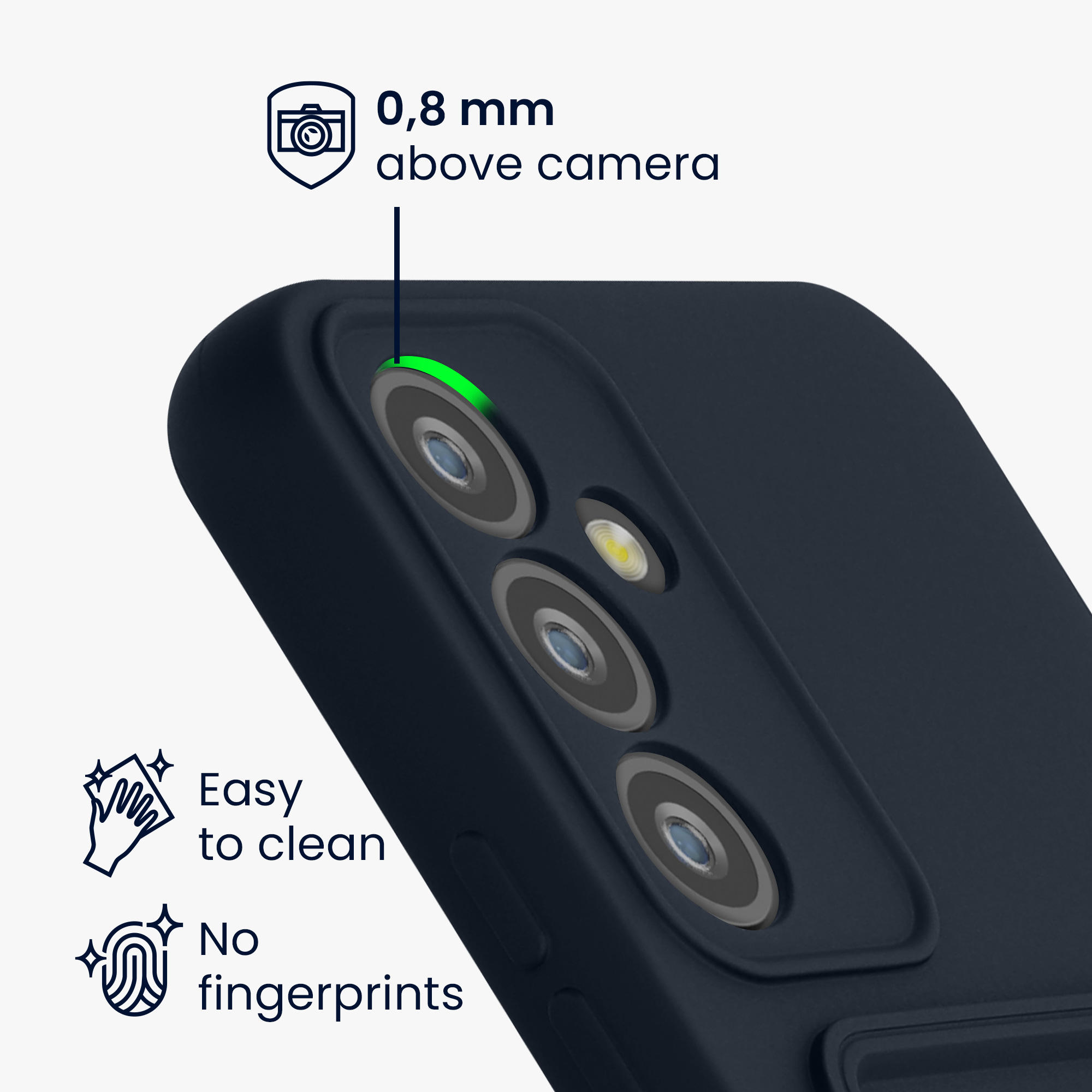 Kryt na mobil Samsung Galaxy A54 5G kwmobile TPU s přihrádkou na kartu Tmavě modrá