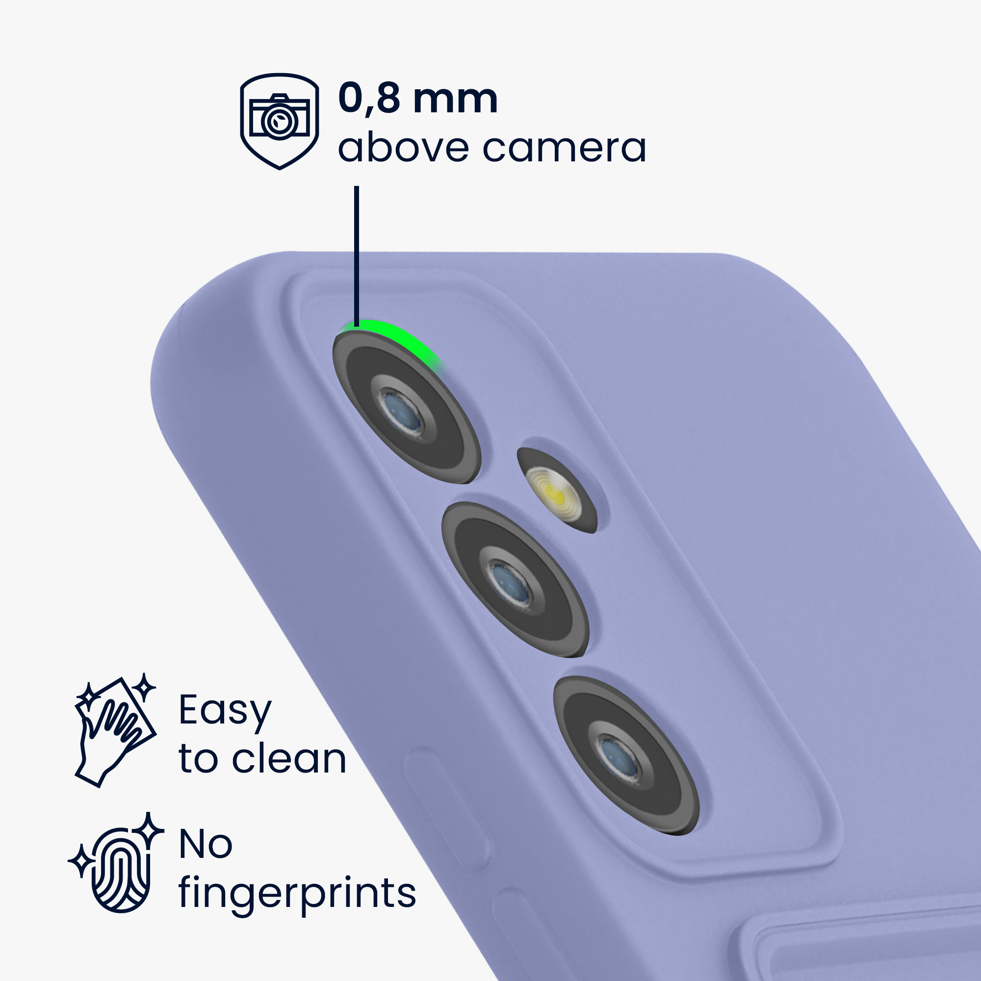 Kryt na mobil Samsung Galaxy A54 5G kwmobile TPU s přihrádkou na kartu Levandulová